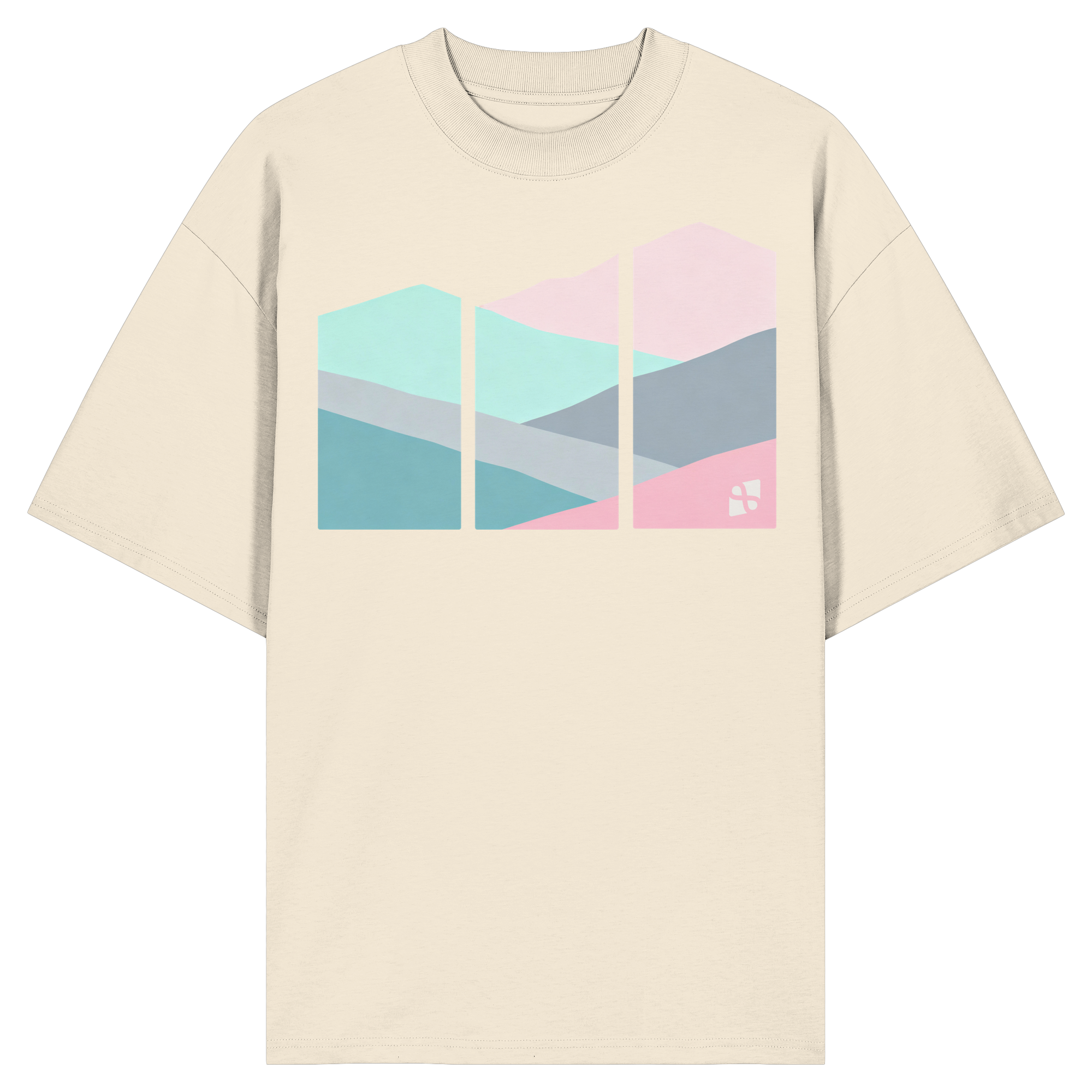 Pastell Mountain - Organic Oversize Shirt