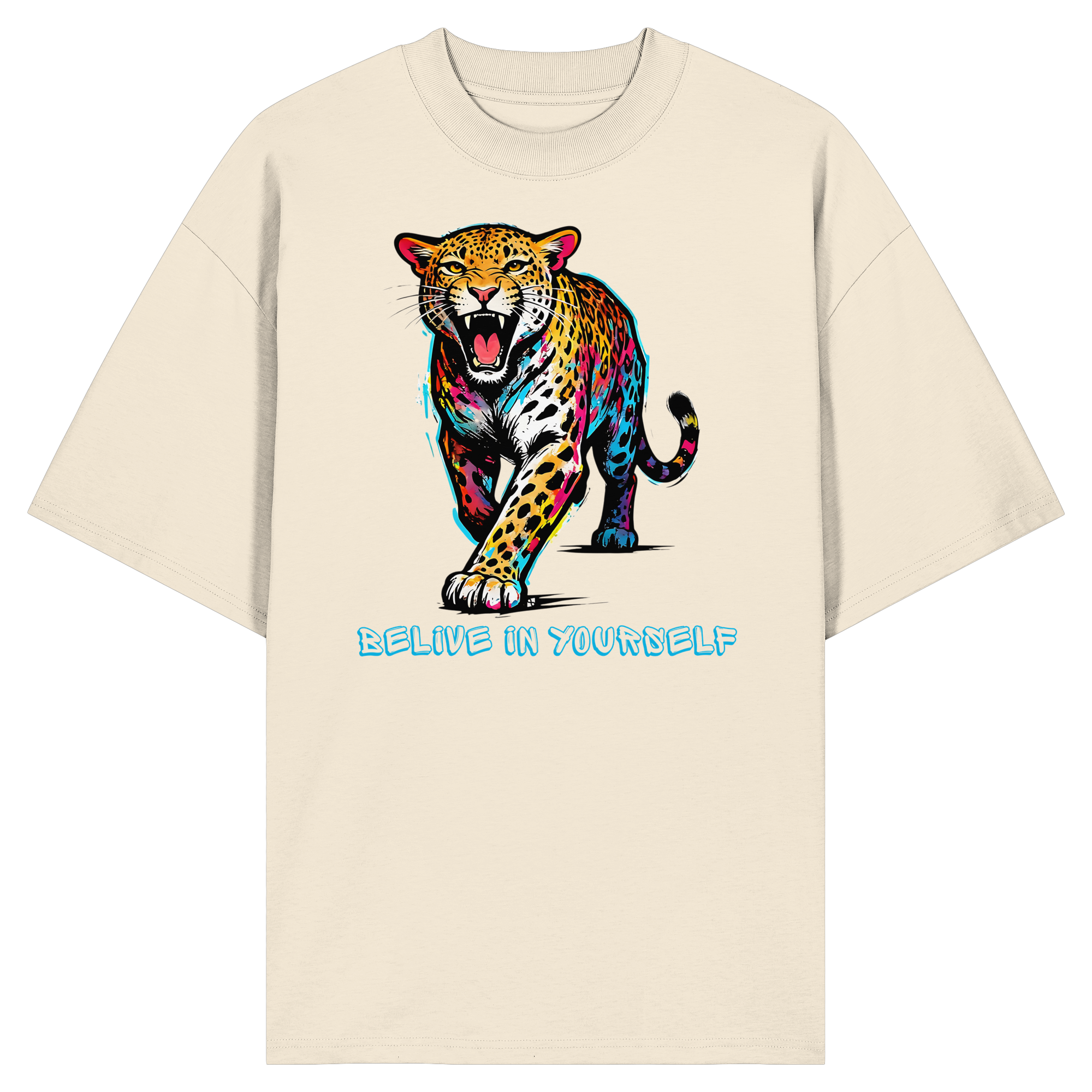 BIY Leopard - Organic Oversize Shirt