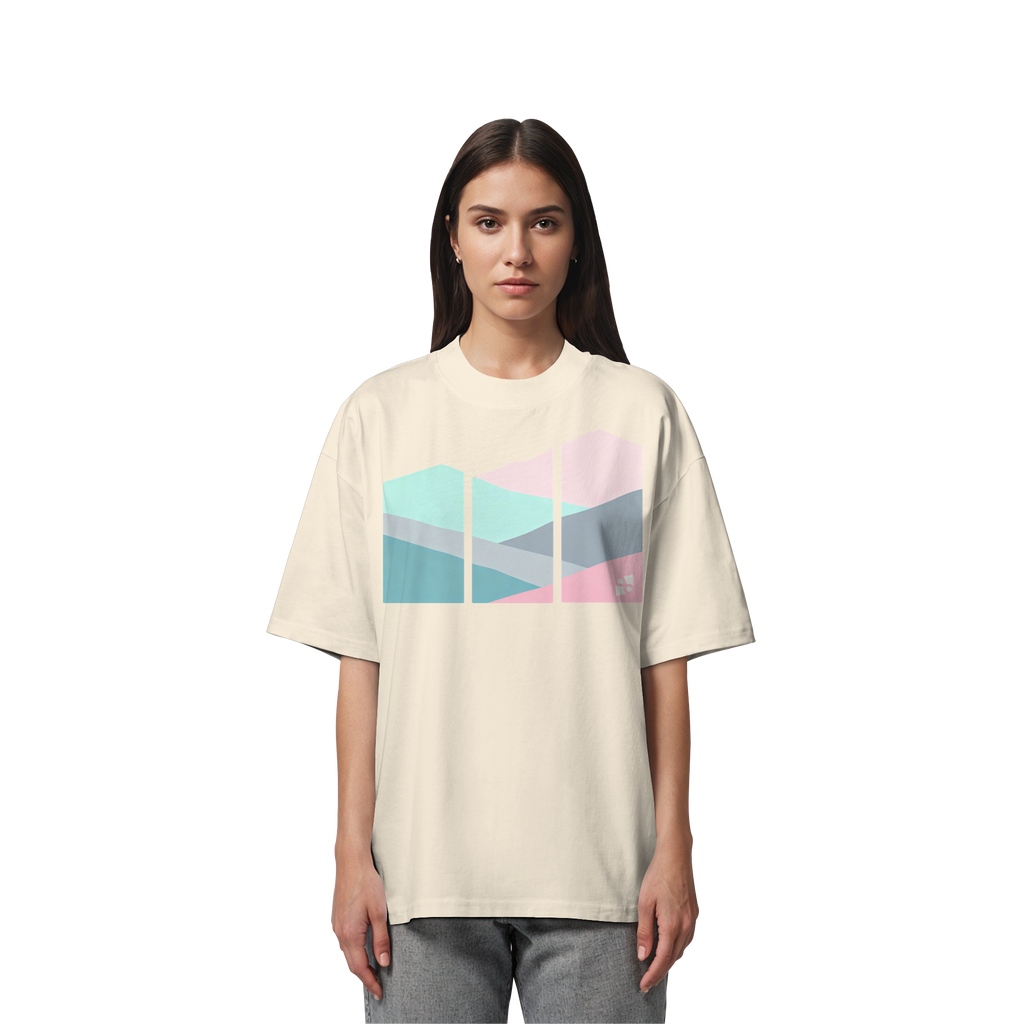 Pastell Mountain - Organic Oversize Shirt