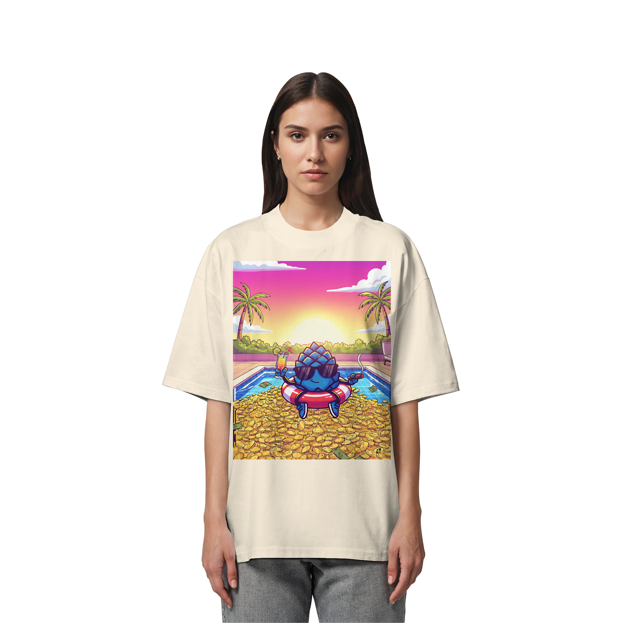 Zirbinator Money & Gold - Organic Oversize Shirt