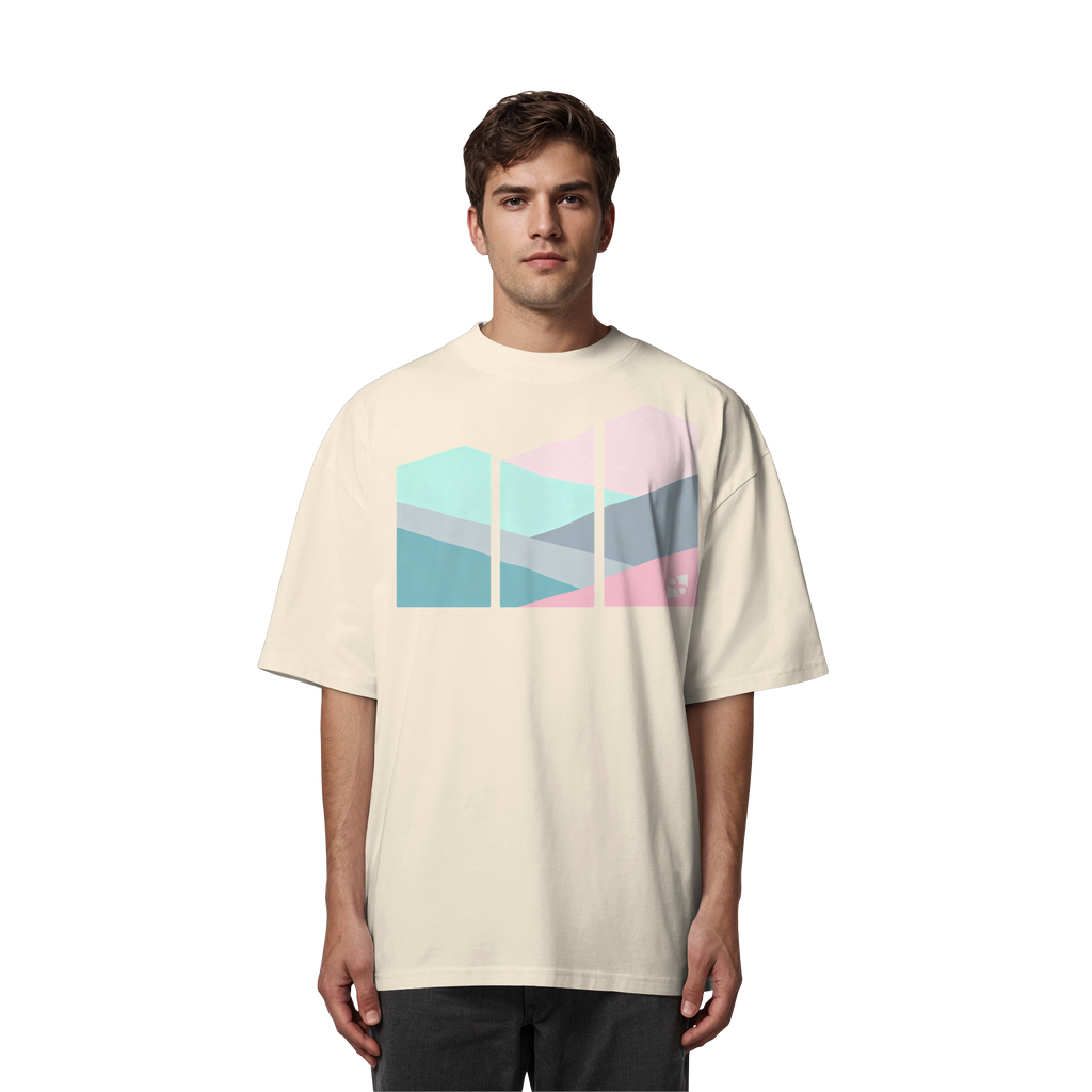 Pastell Mountain - Organic Oversize Shirt
