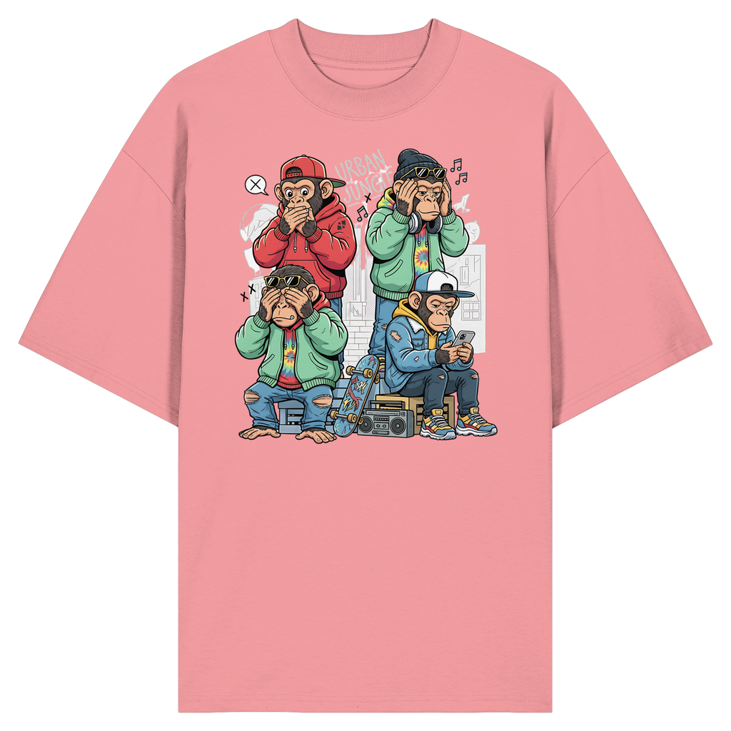 Die vier Stadtaffen - Organic Oversize Shirt