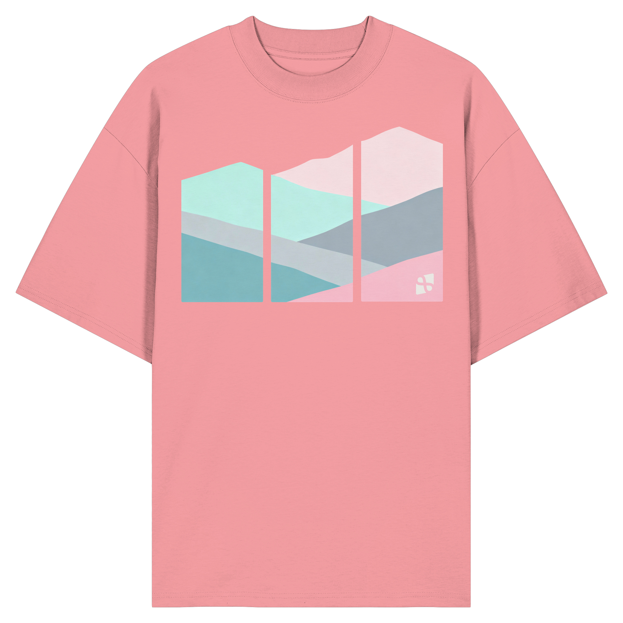 Pastell Mountain - Organic Oversize Shirt