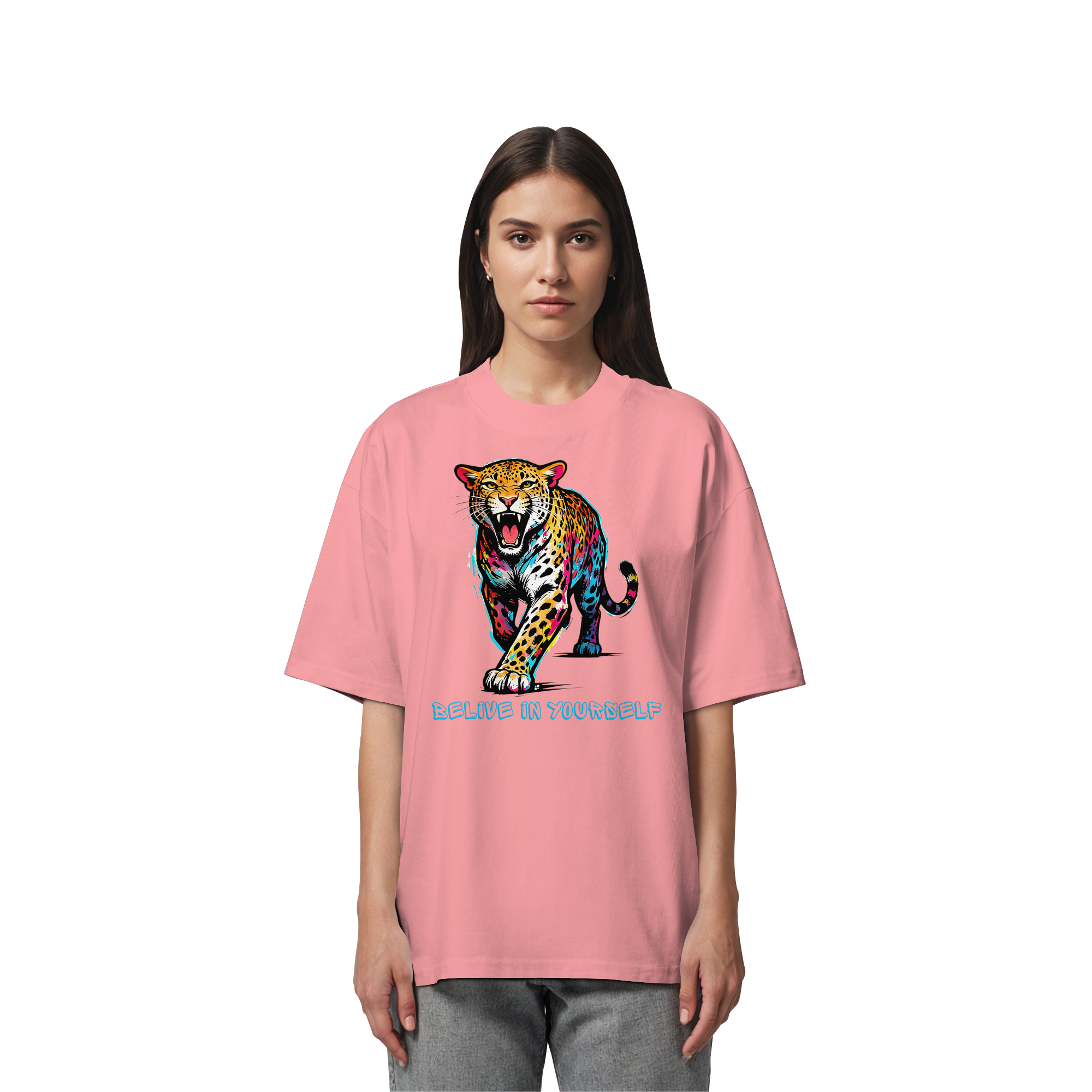 BIY Leopard - Organic Oversize Shirt