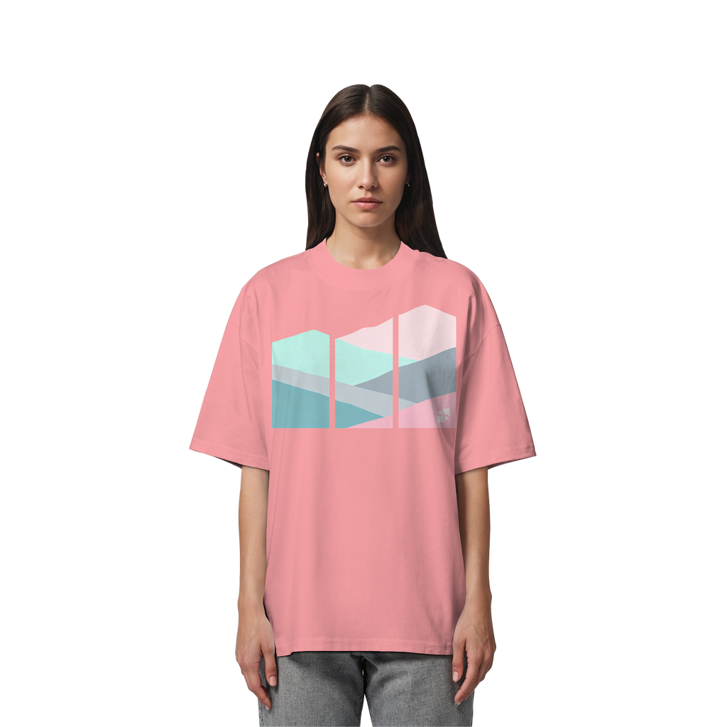 Pastell Mountain - Organic Oversize Shirt