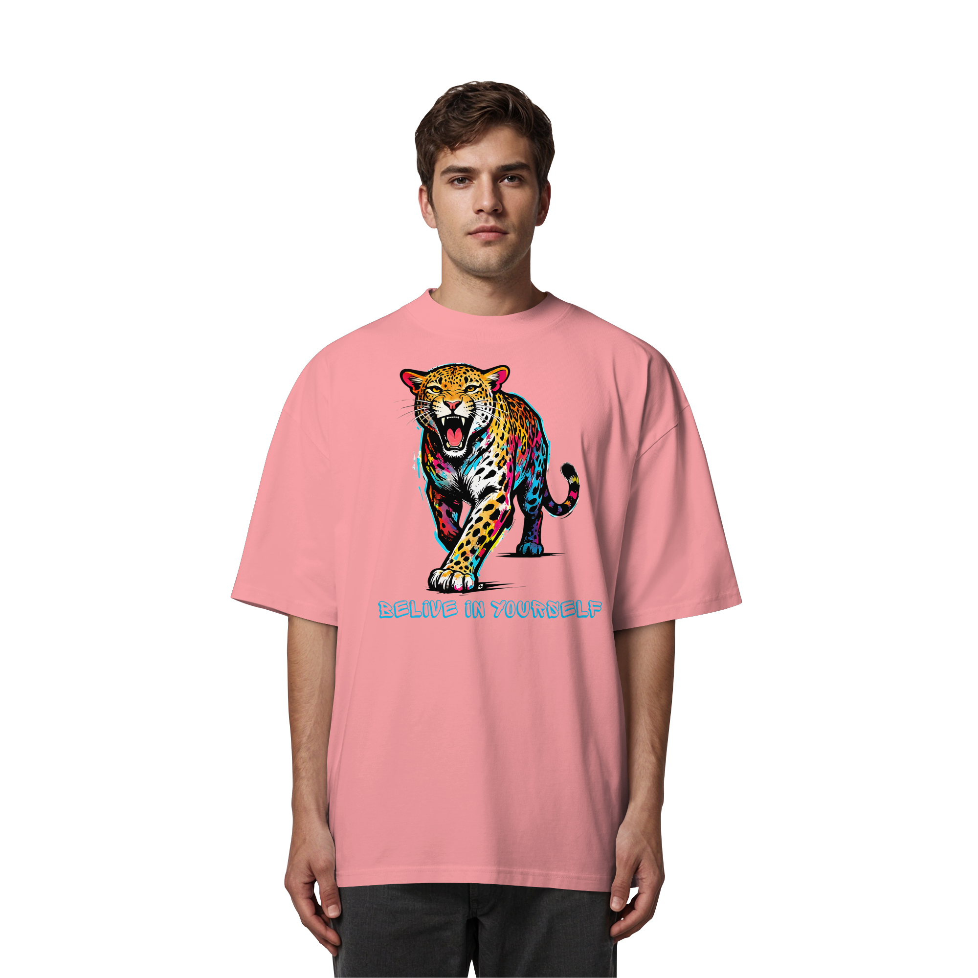 BIY Leopard - Organic Oversize Shirt