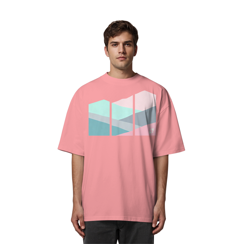 Pastell Mountain - Organic Oversize Shirt