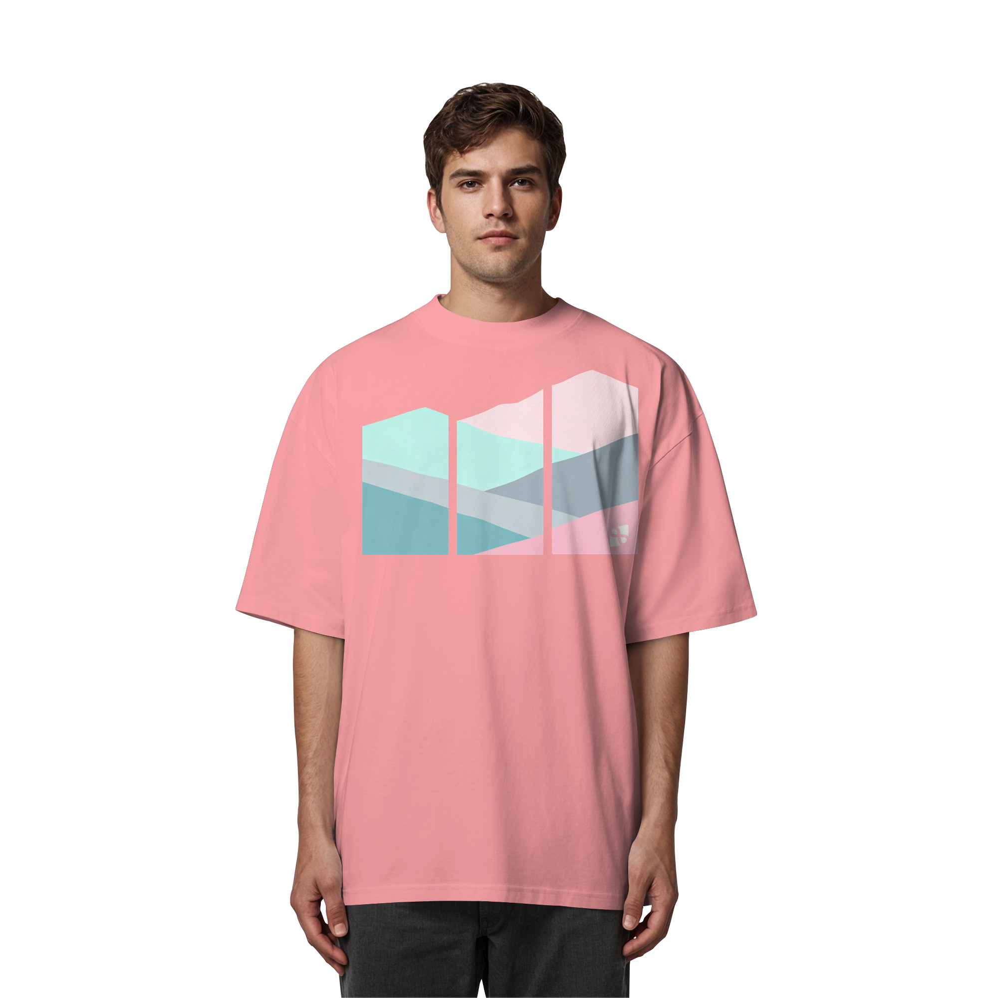 Pastell Mountain - Organic Oversize Shirt