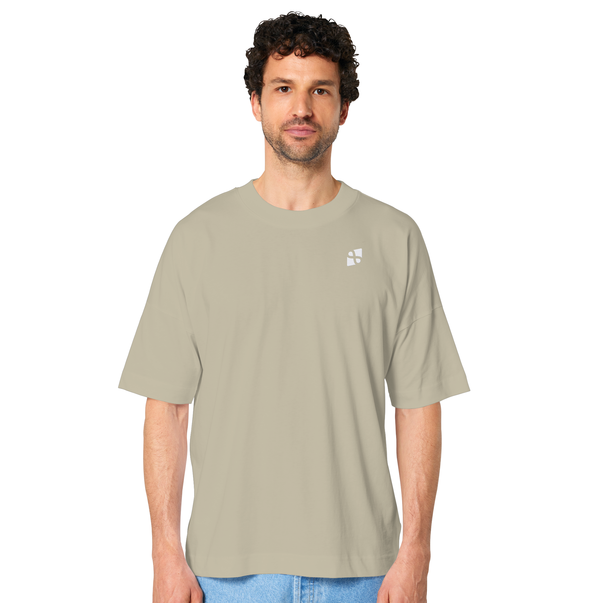 Tannenhäher mit Zirbelnuss + Emblem Stick - Organic Oversize Shirt