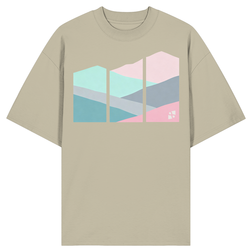 Pastell Mountain - Organic Oversize Shirt