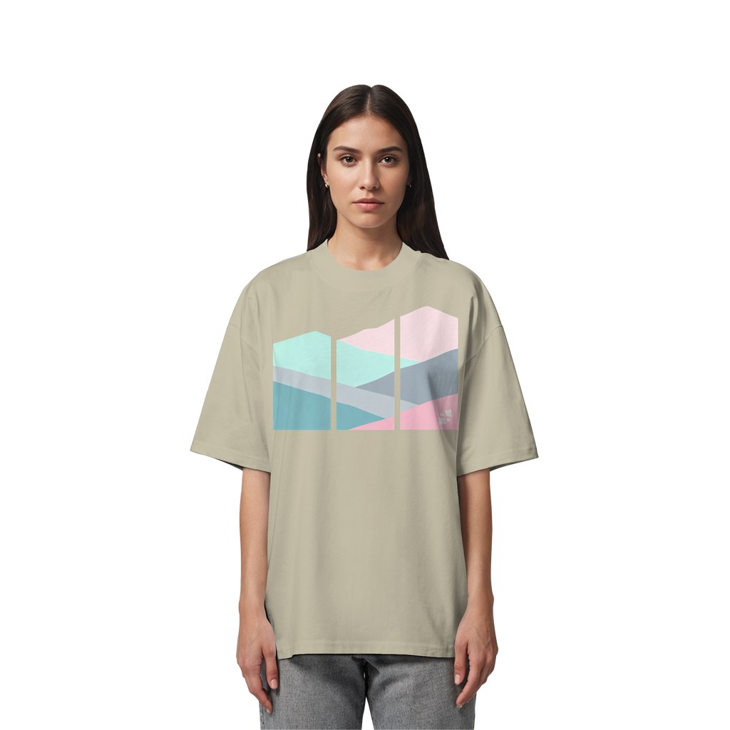 Pastell Mountain - Organic Oversize Shirt