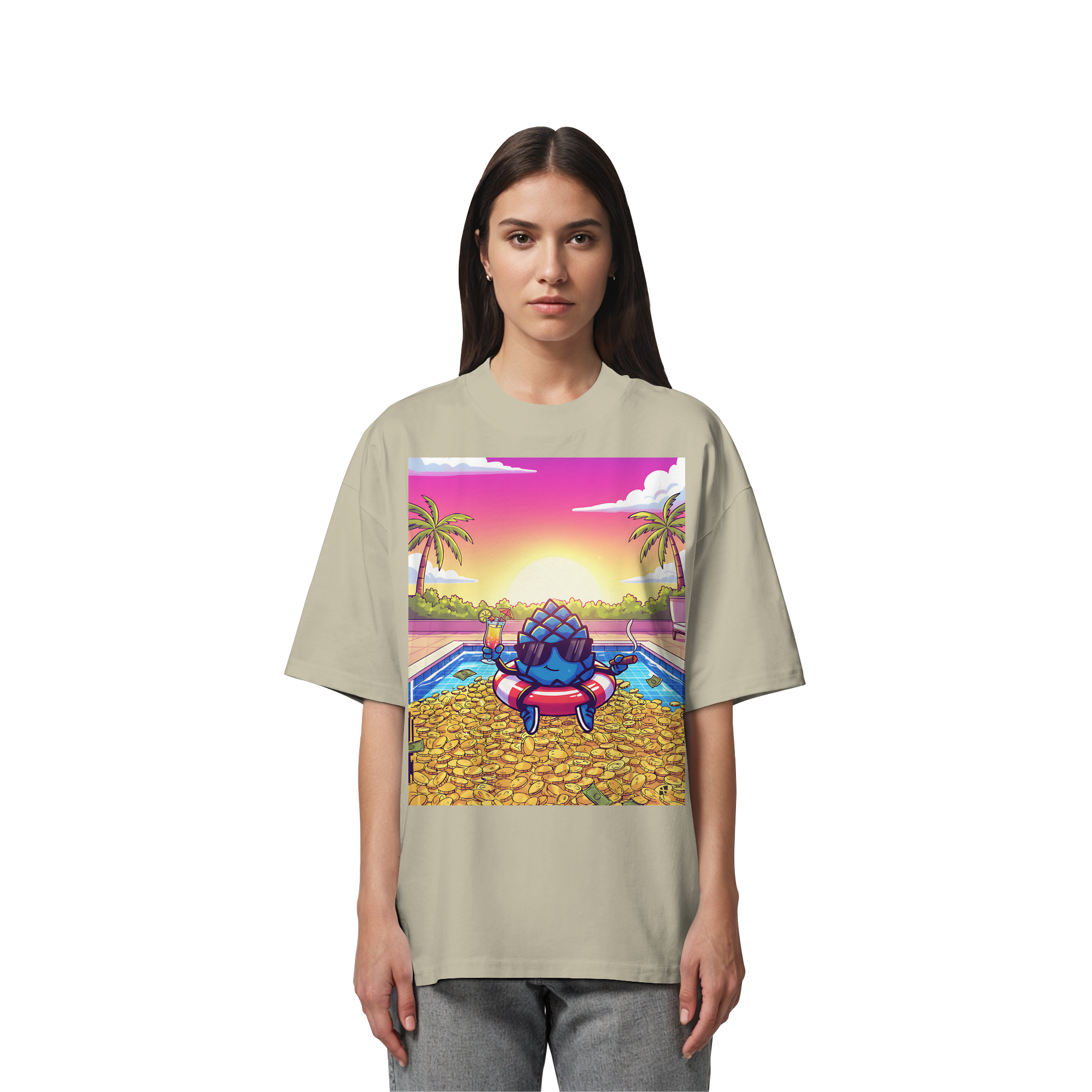 Zirbinator Money & Gold - Organic Oversize Shirt