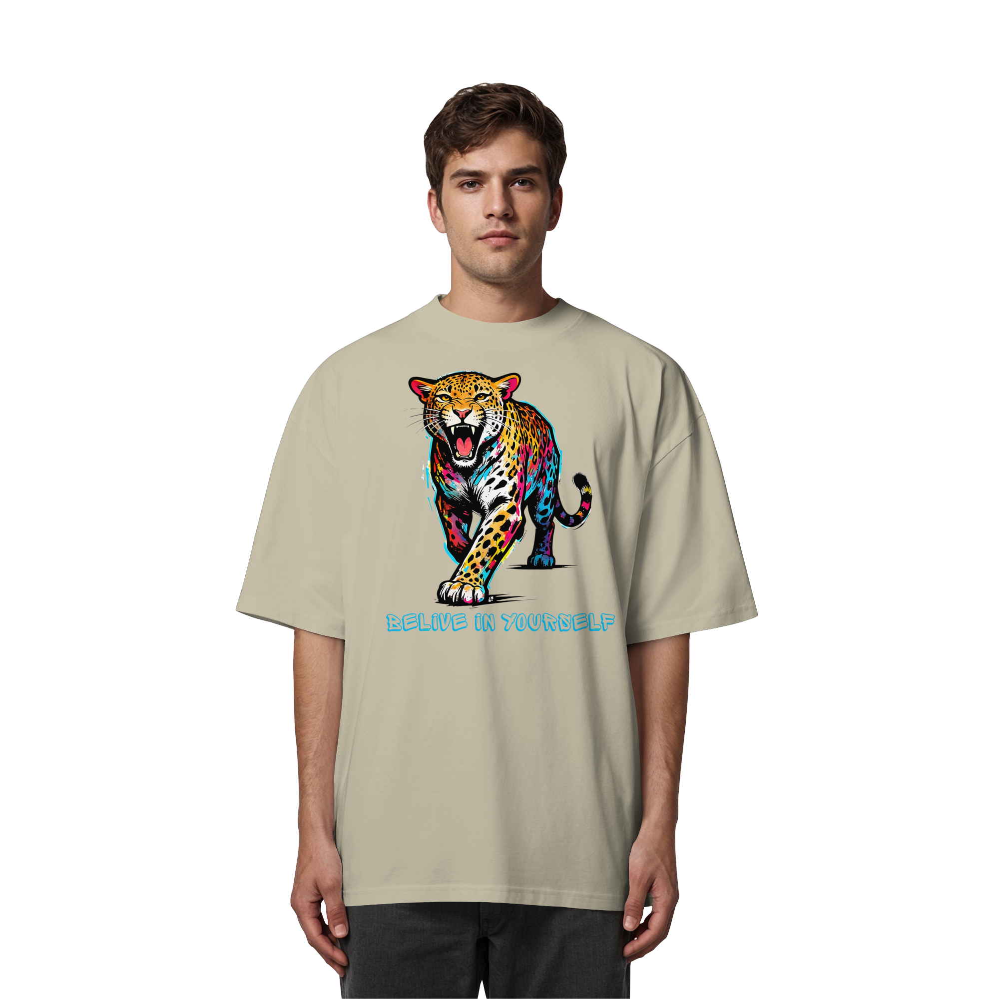 BIY Leopard - Organic Oversize Shirt