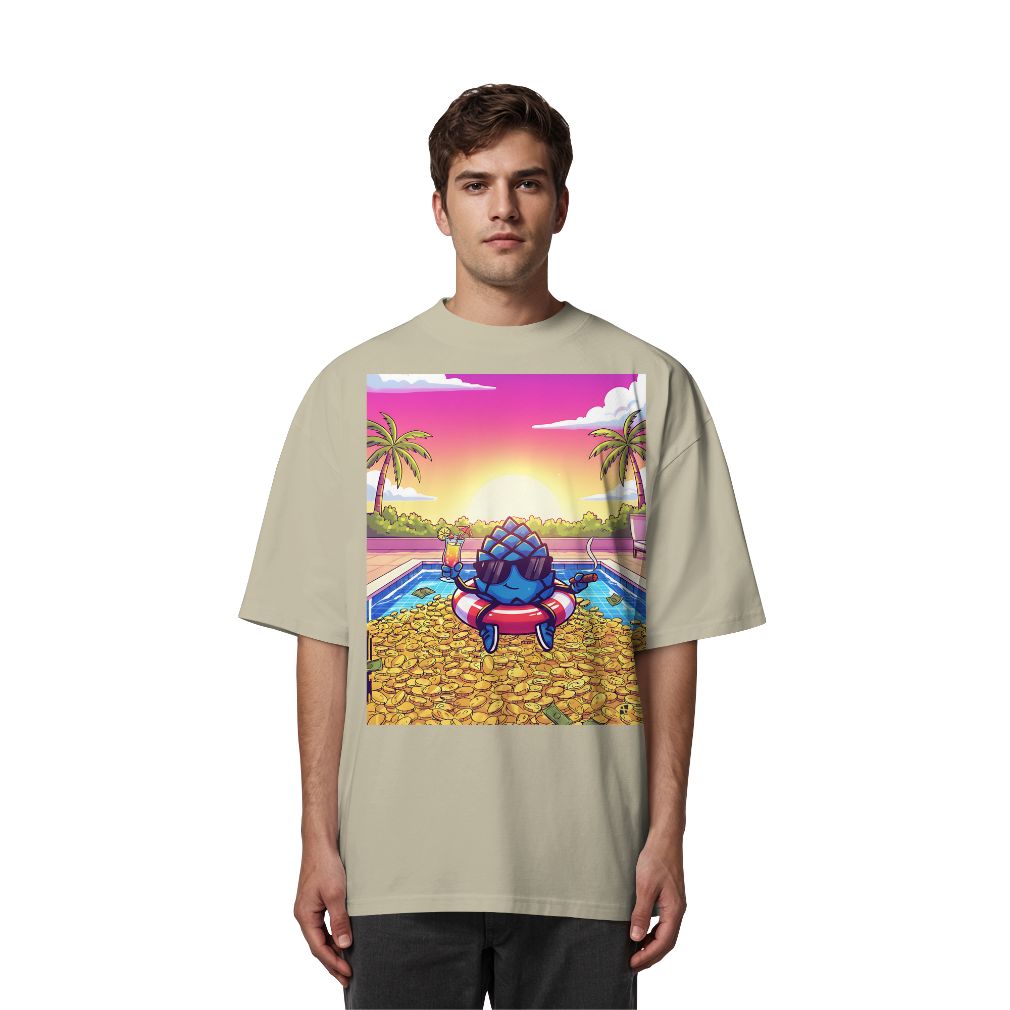 Zirbinator Money & Gold - Organic Oversize Shirt