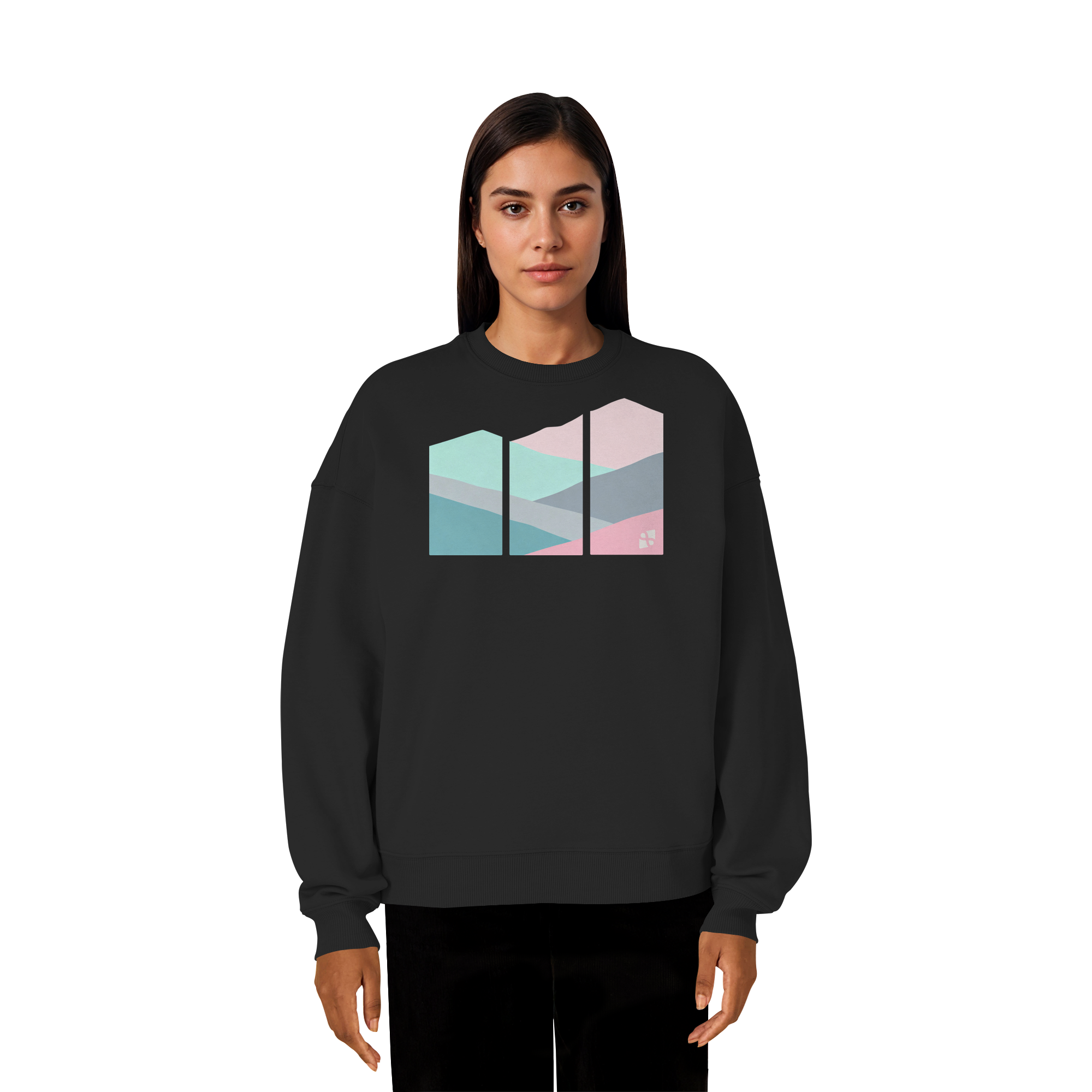 Pastell Mountain - Organic Oversize Sweatshirt