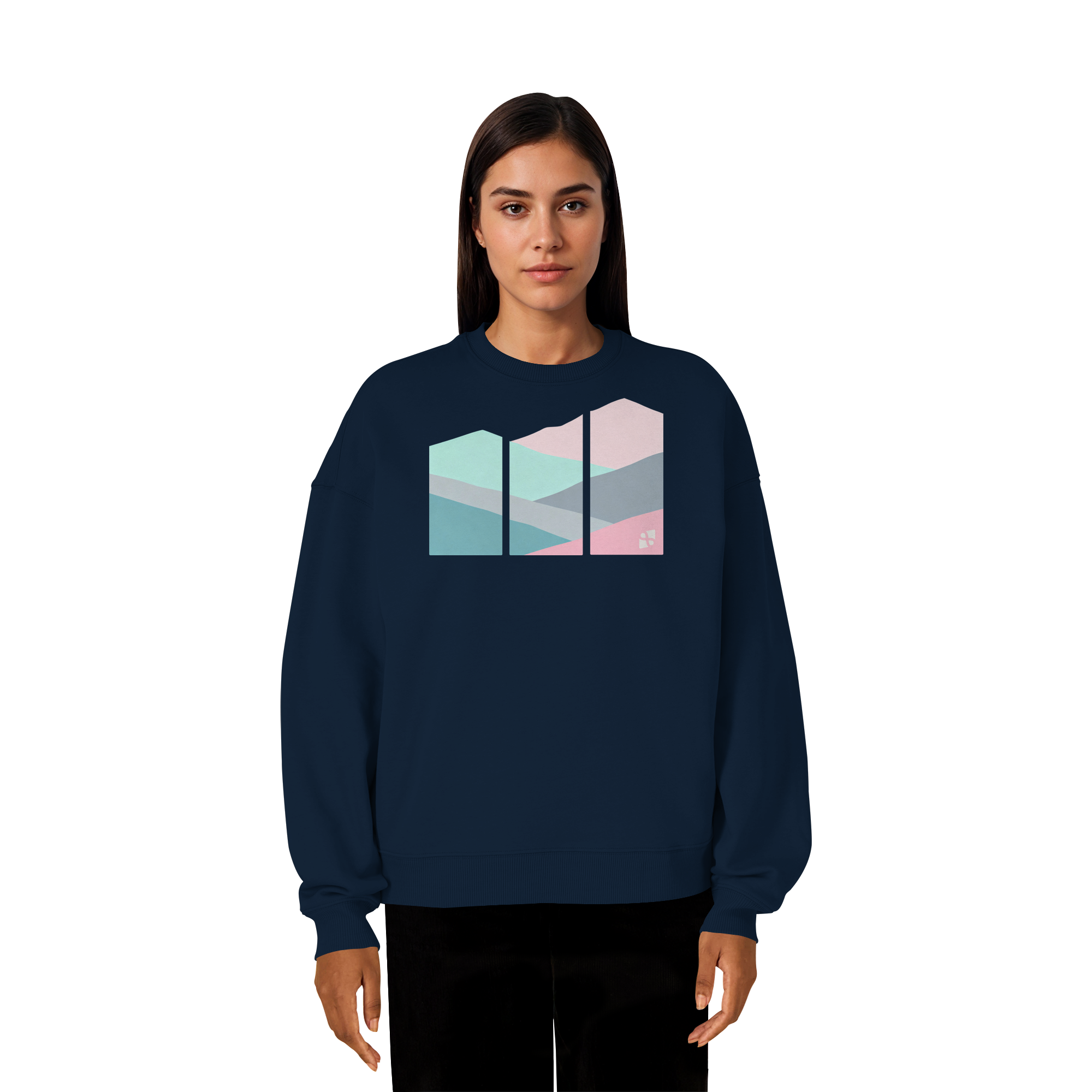 Pastell Mountain - Organic Oversize Sweatshirt