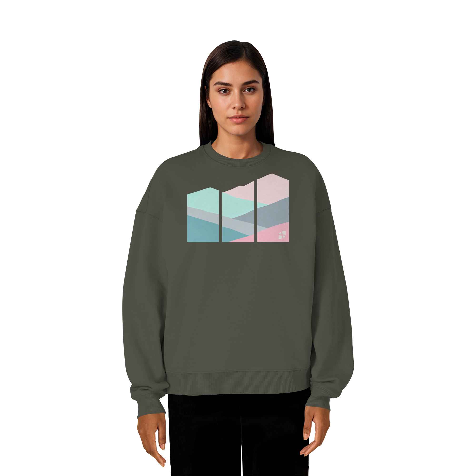 Pastell Mountain - Organic Oversize Sweatshirt