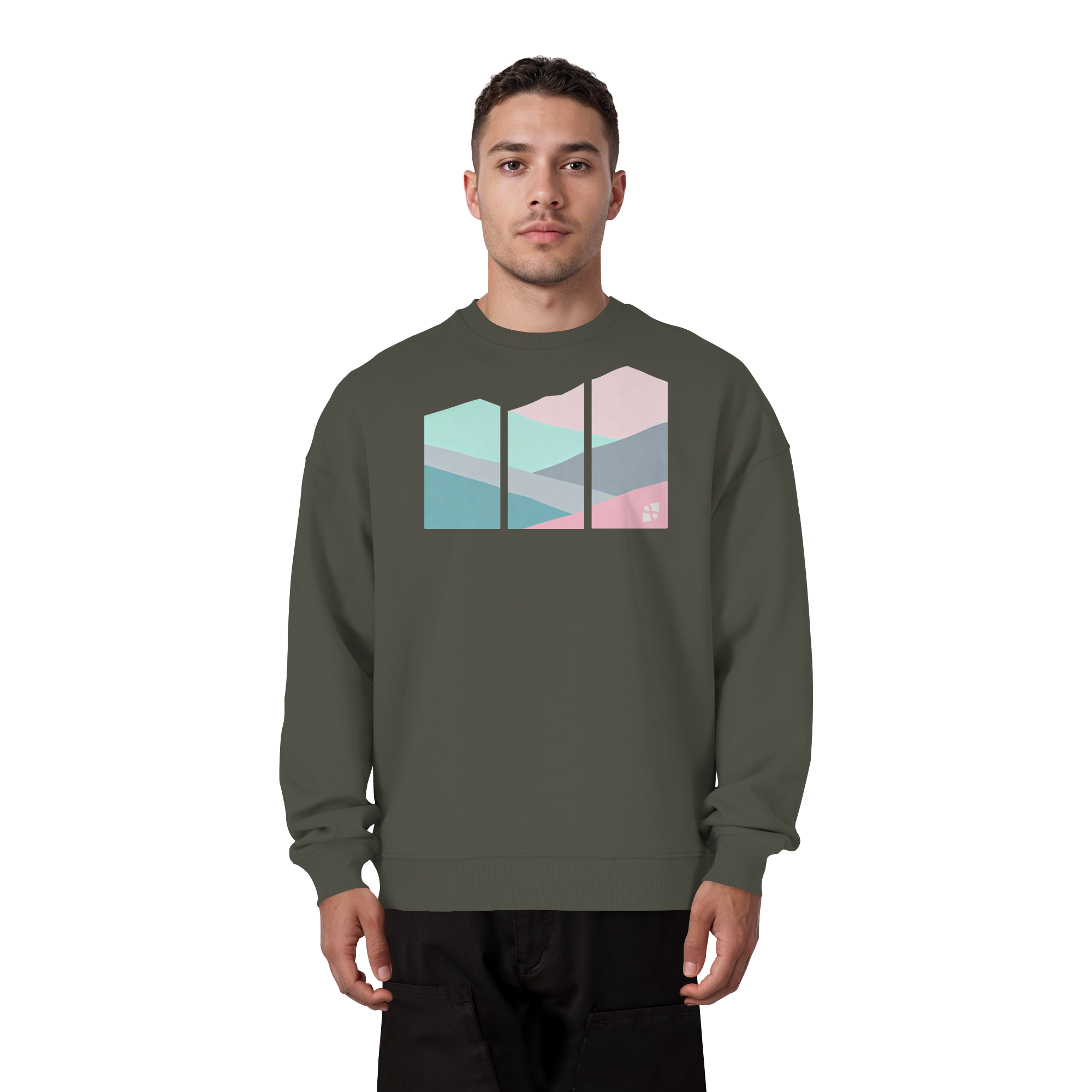Pastell Mountain - Organic Oversize Sweatshirt