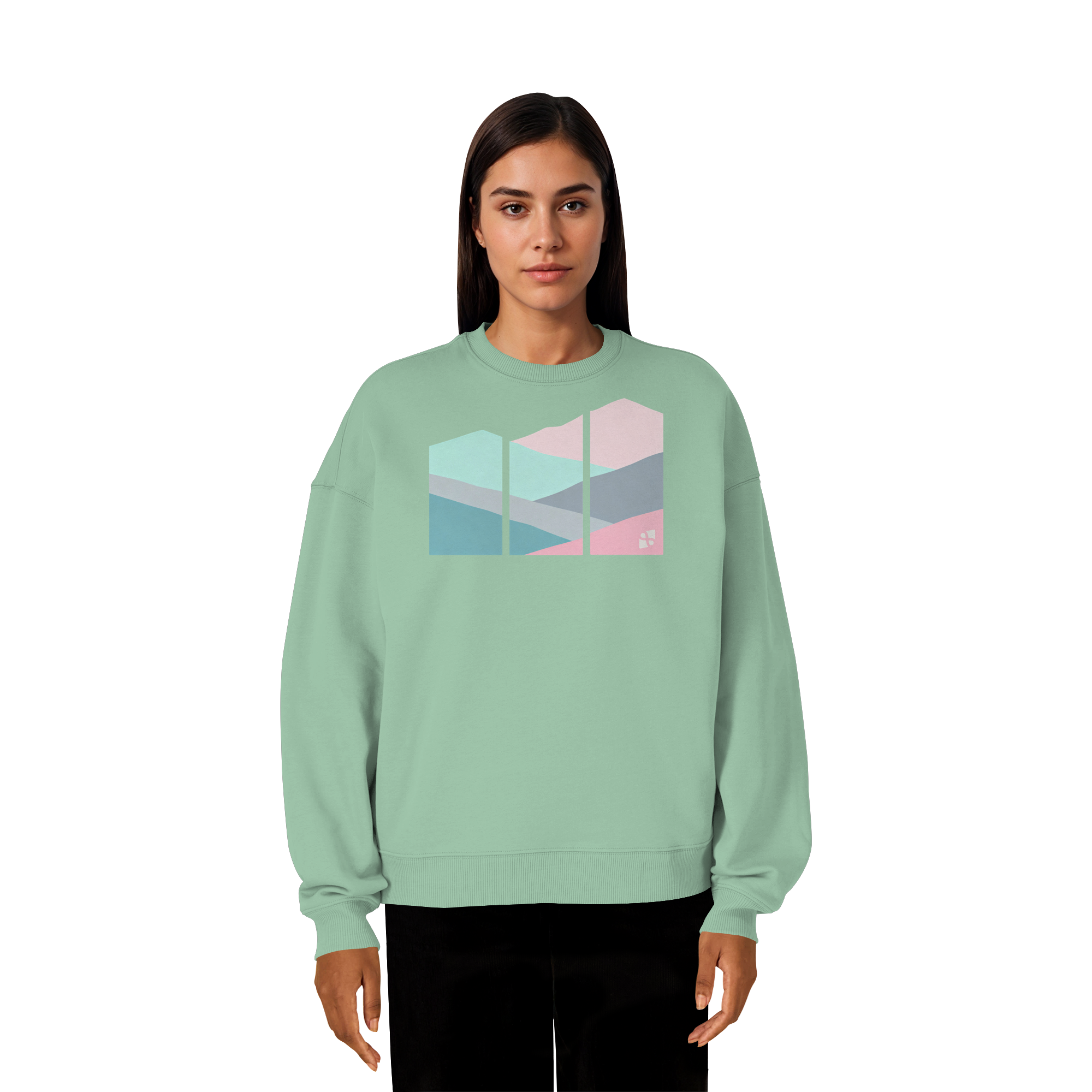 Pastell Mountain - Organic Oversize Sweatshirt