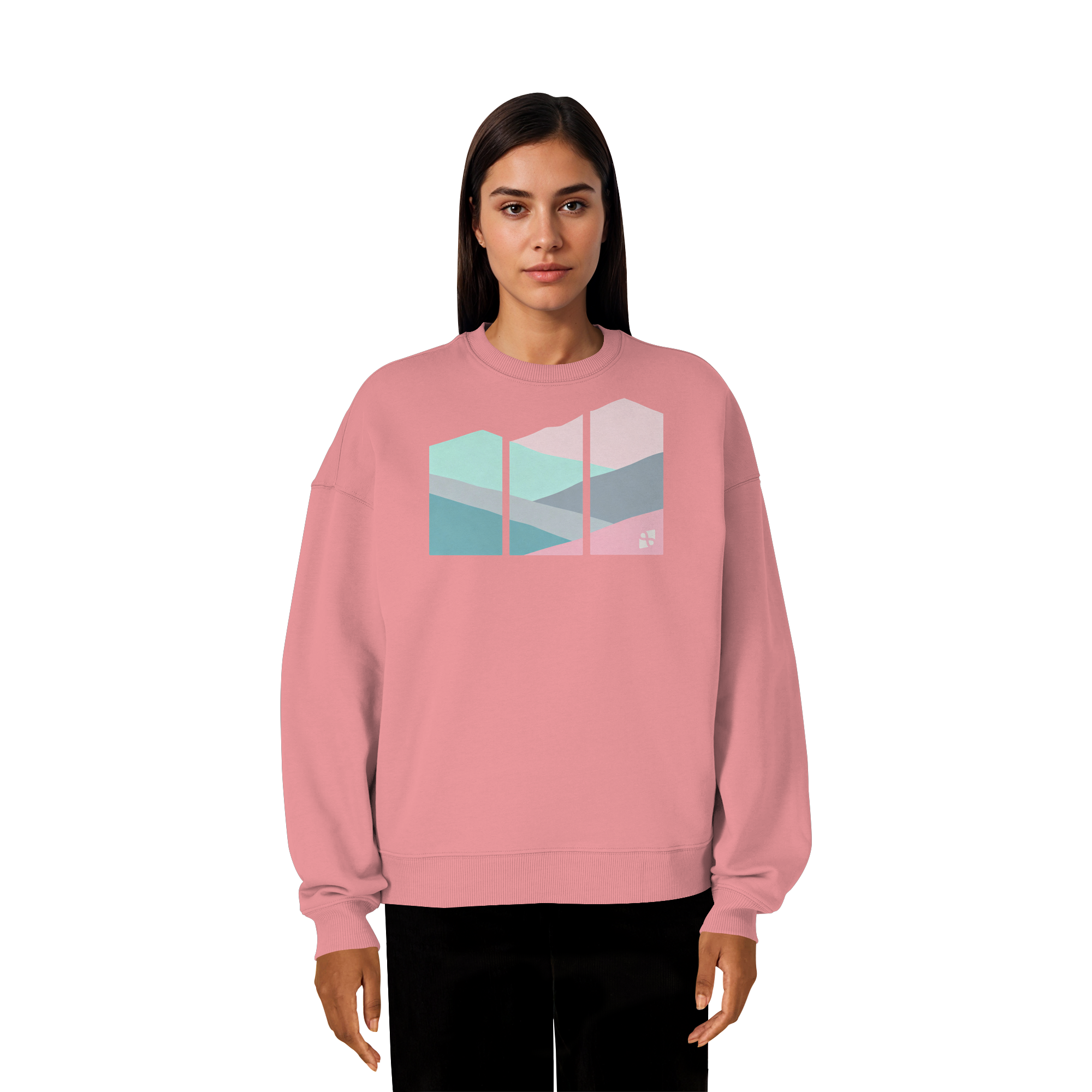Pastell Mountain - Organic Oversize Sweatshirt
