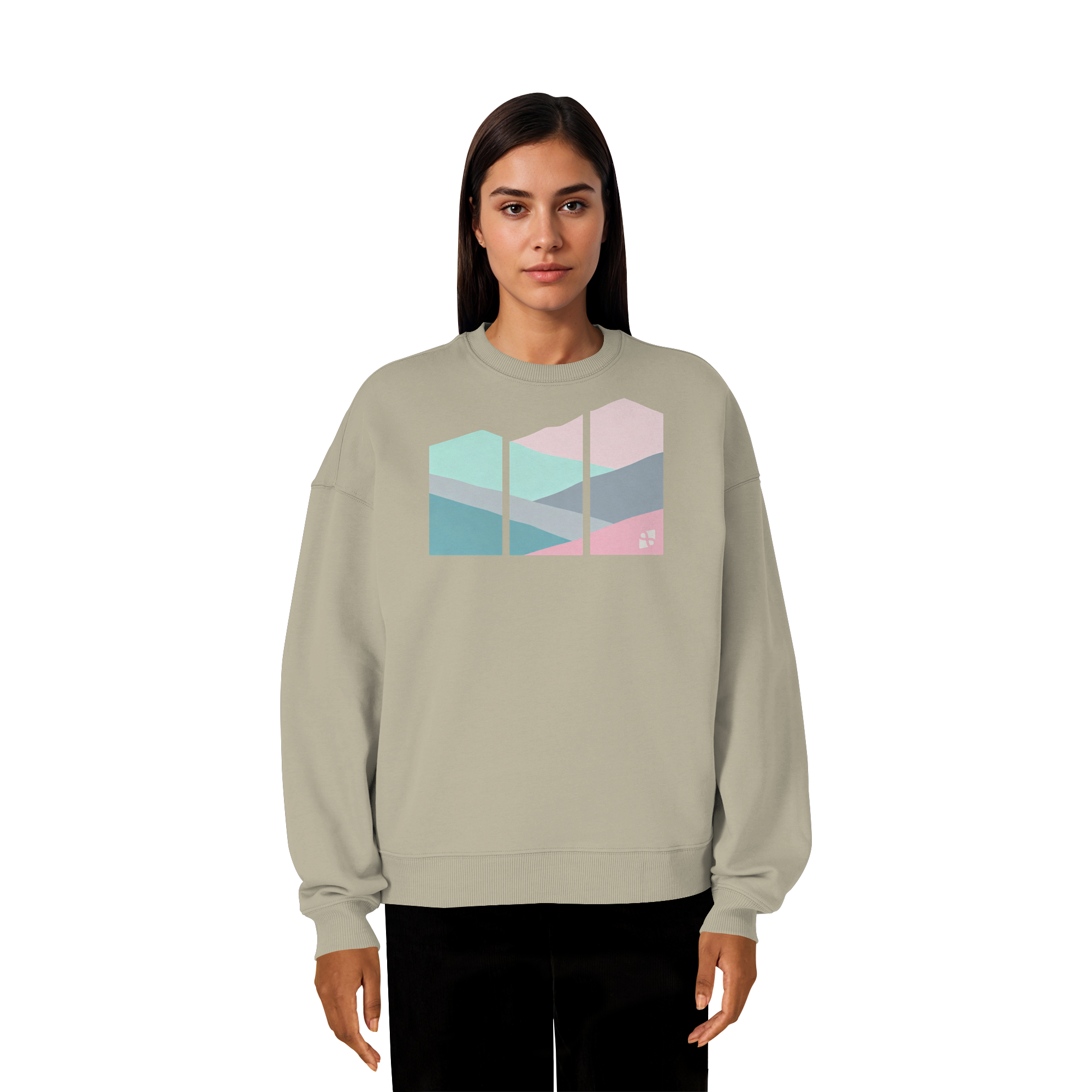 Pastell Mountain - Organic Oversize Sweatshirt