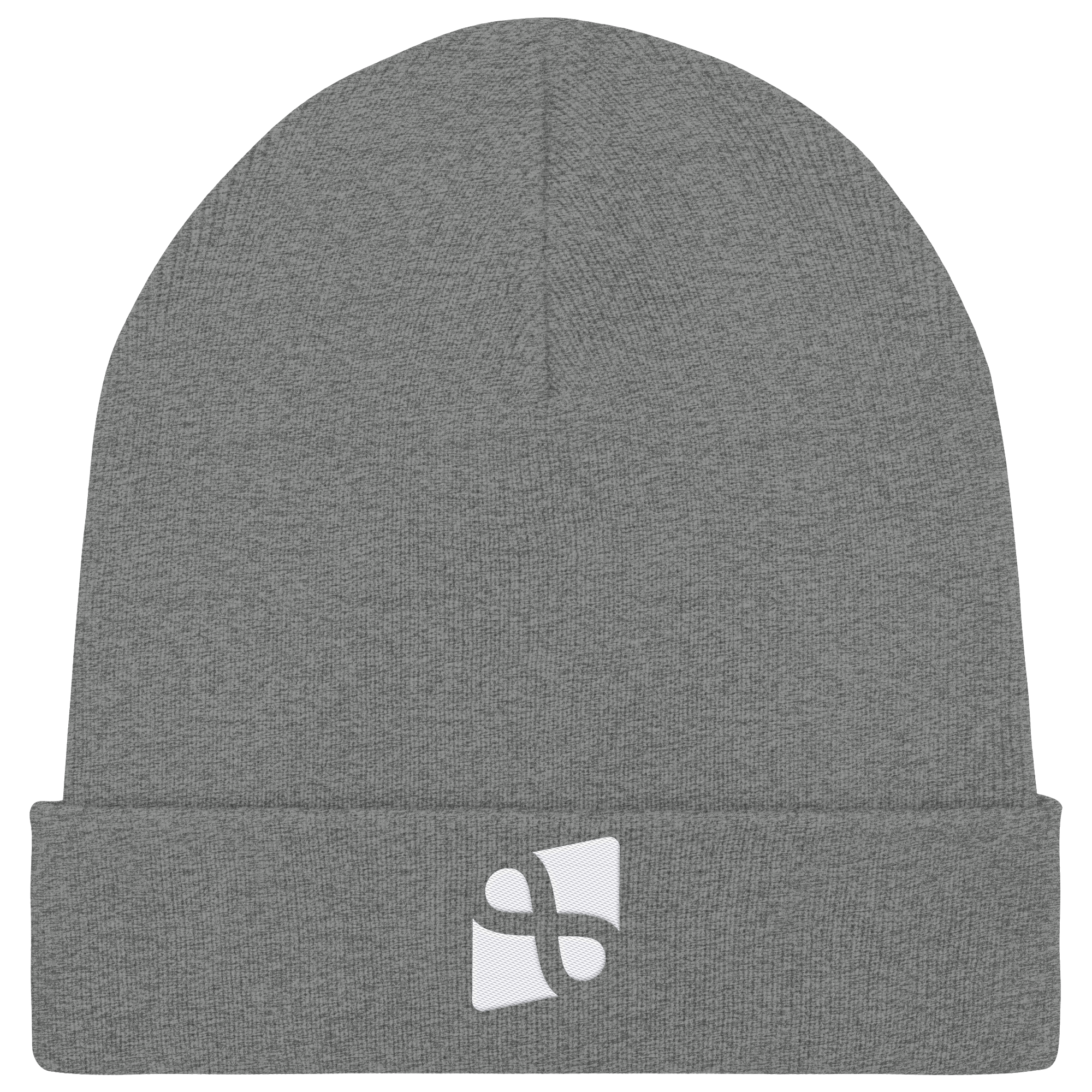 LEAUX Emblem gestickt weiß - Organic Rib Beanie