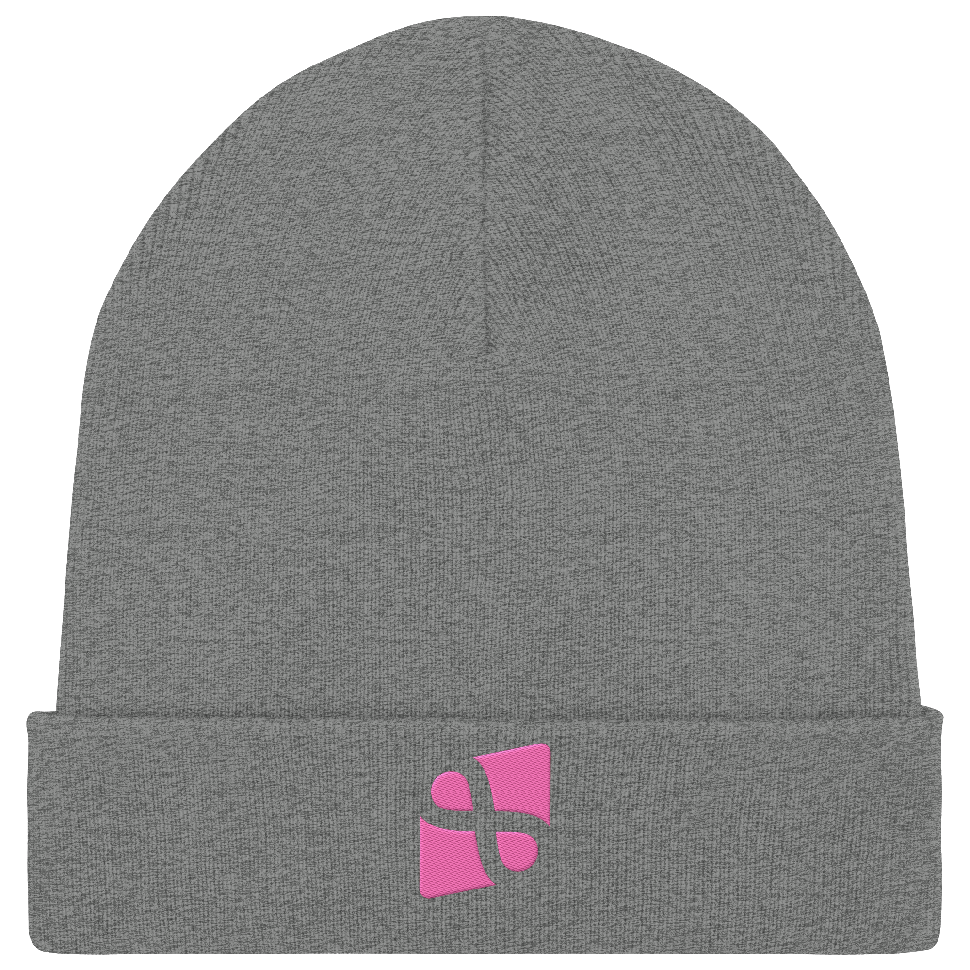 LEAUX Emblem gestickt rosa - Organic Rib Beanie