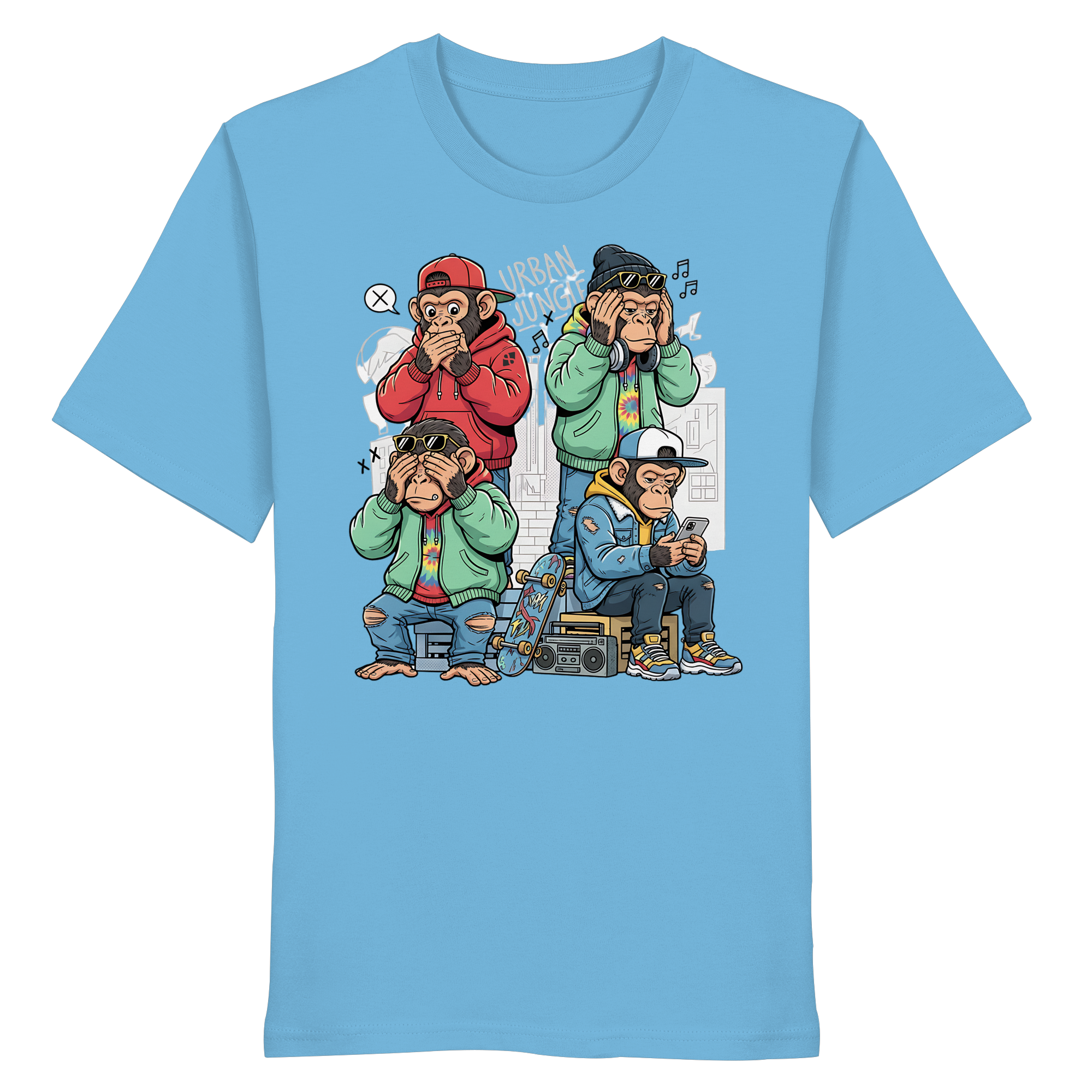 Die vier Stadtaffen - Organic Shirt