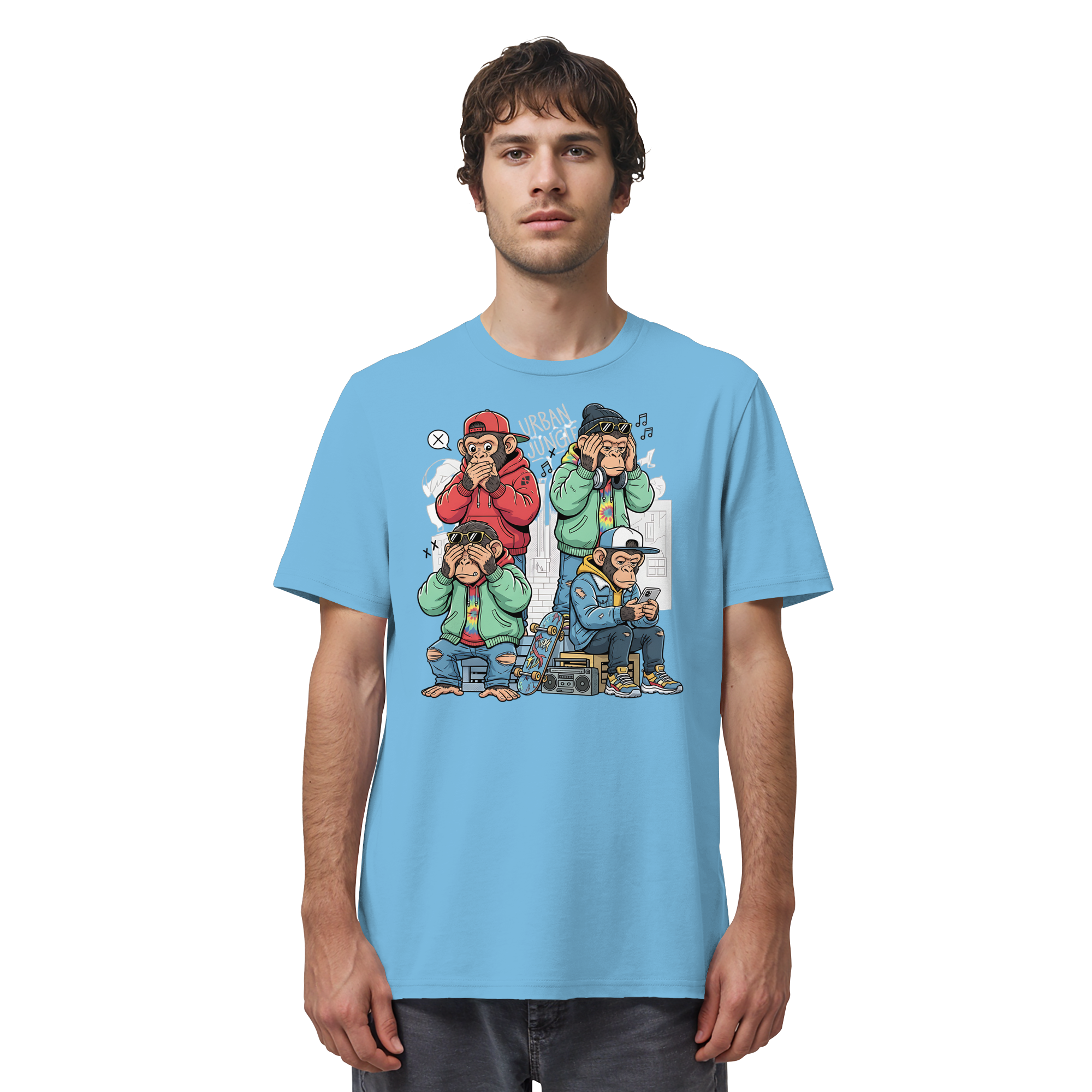 Die vier Stadtaffen - Organic Shirt