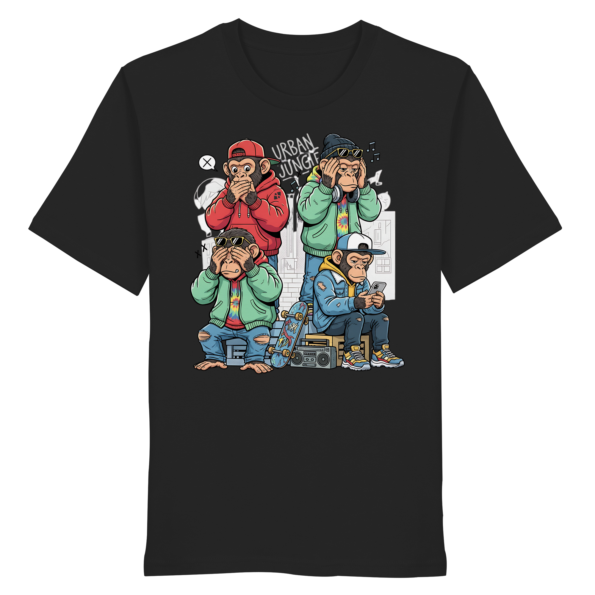 Die vier Stadtaffen - Organic Shirt