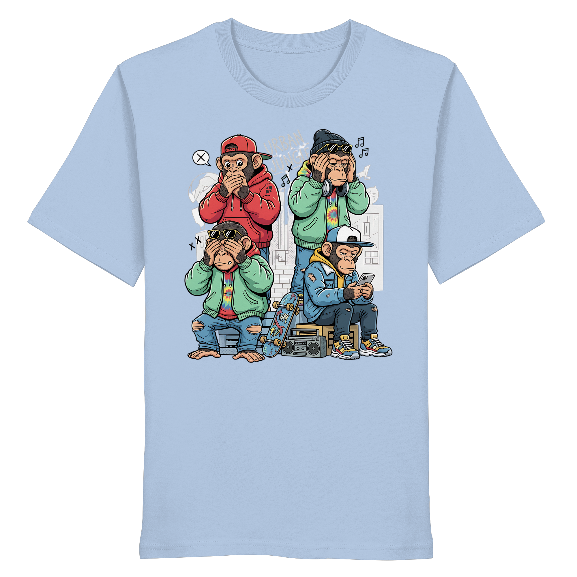 Die vier Stadtaffen - Organic Shirt