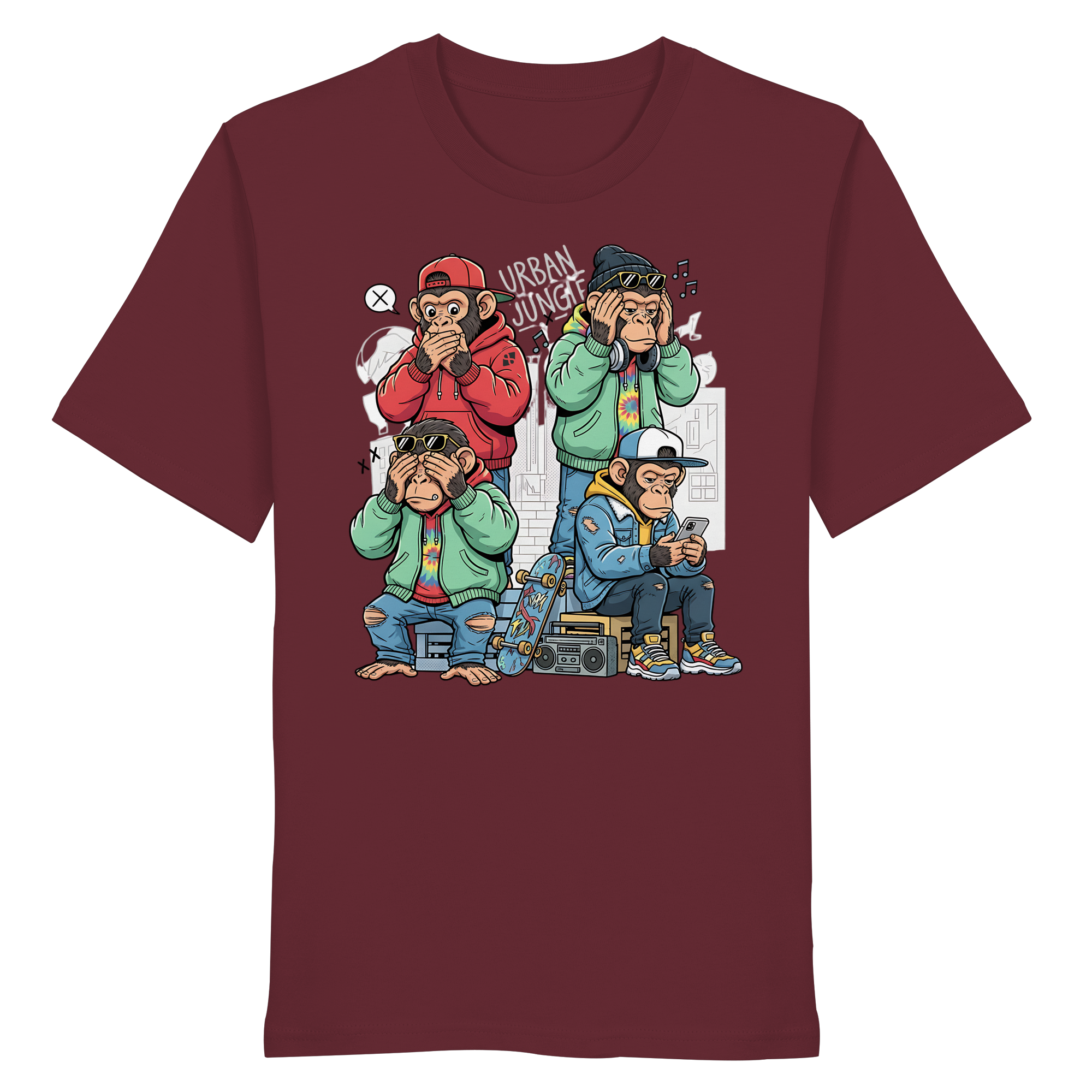 Die vier Stadtaffen - Organic Shirt