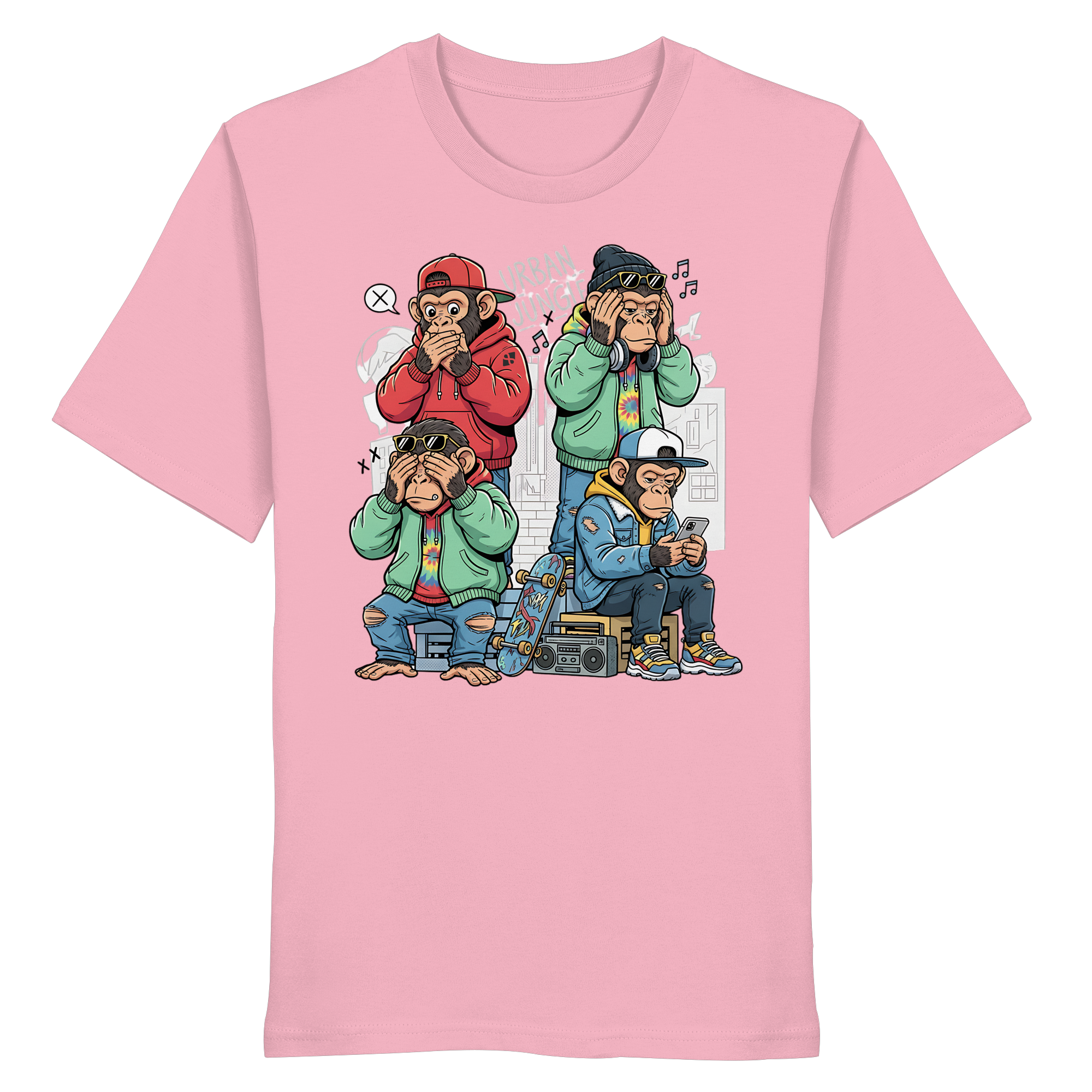 Die vier Stadtaffen - Organic Shirt