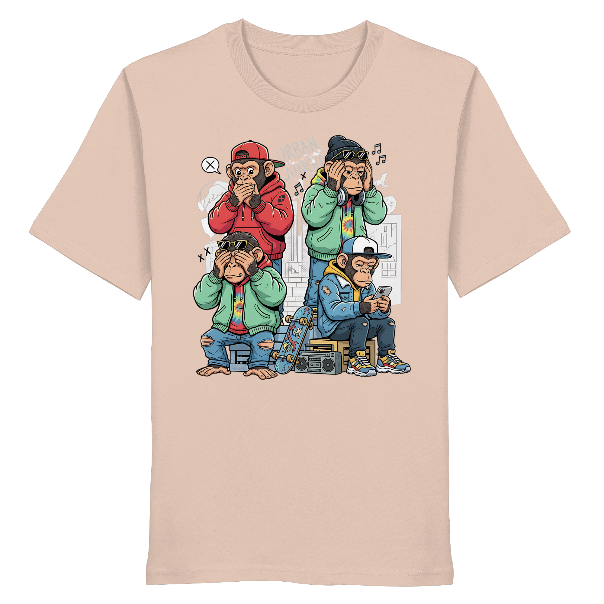 Die vier Stadtaffen - Organic Shirt