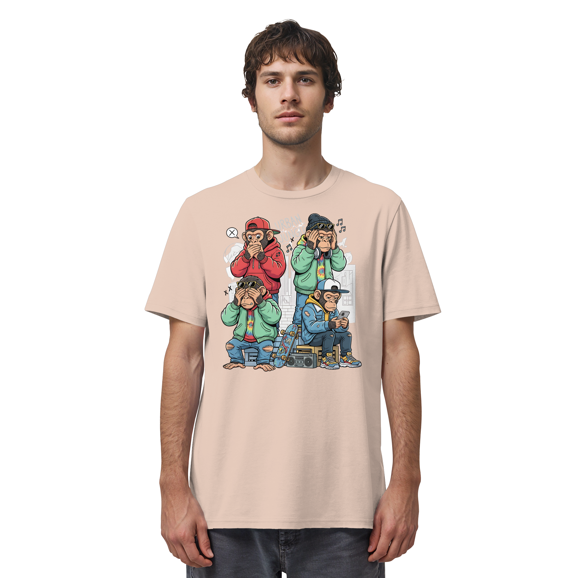 Die vier Stadtaffen - Organic Shirt