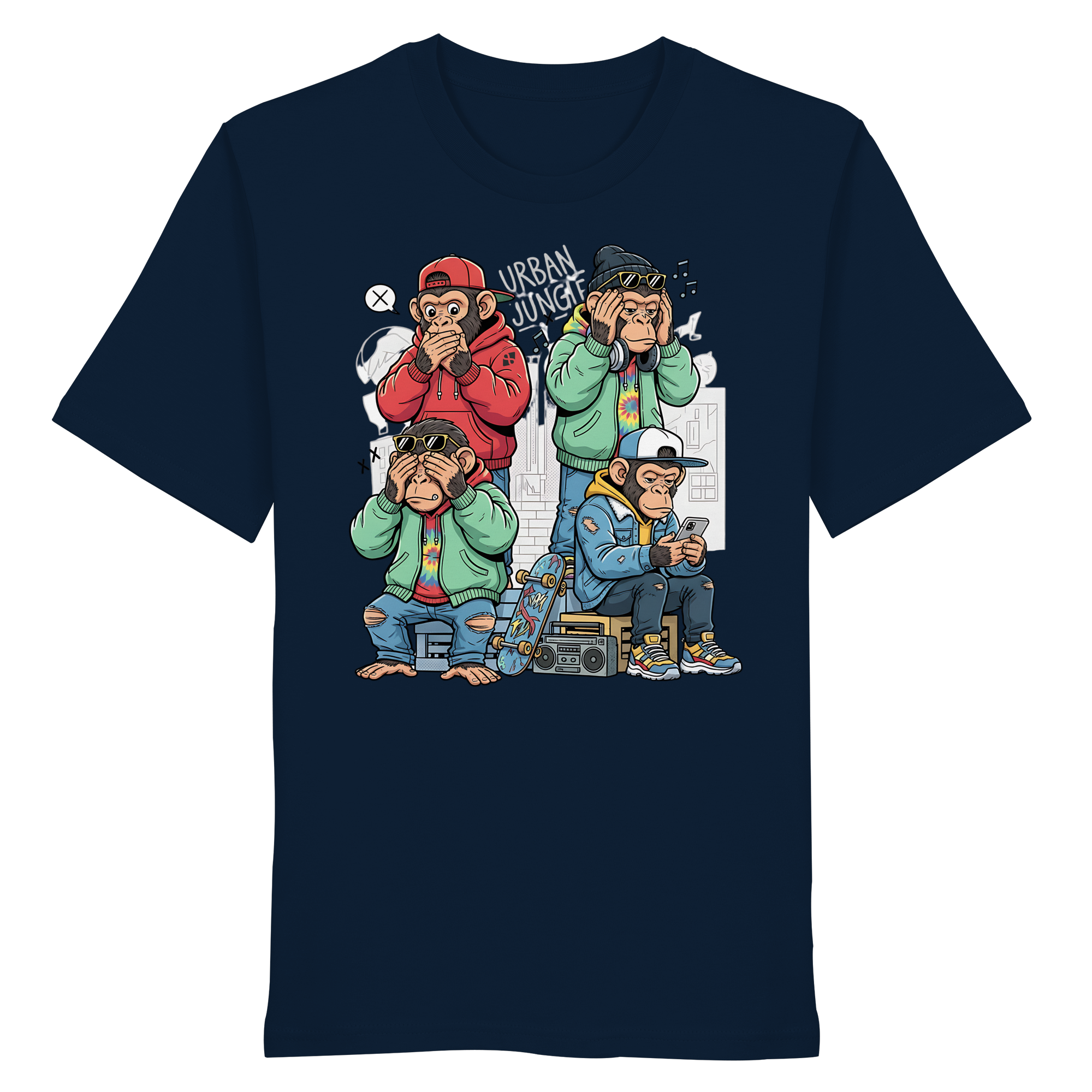 Die vier Stadtaffen - Organic Shirt