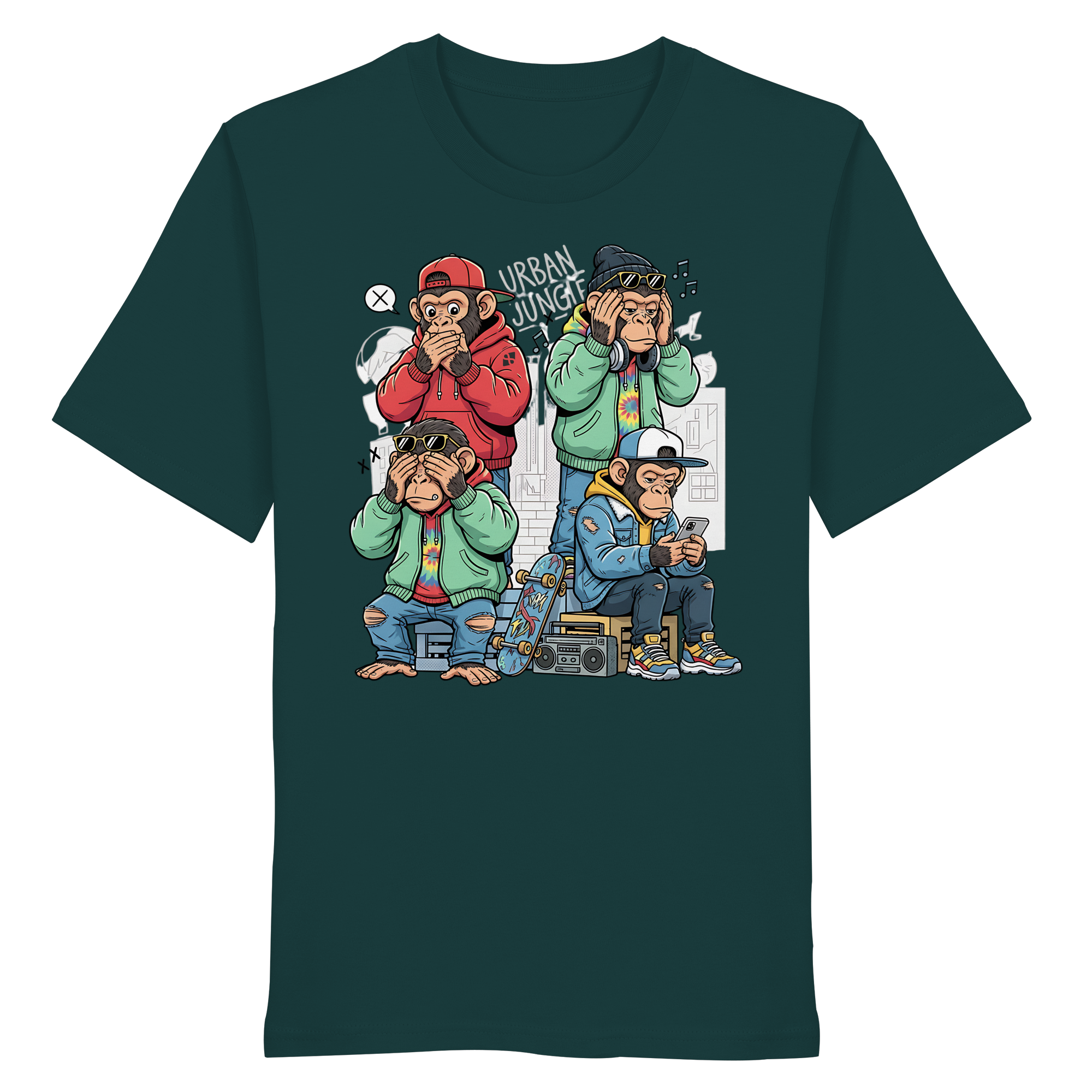Die vier Stadtaffen - Organic Shirt