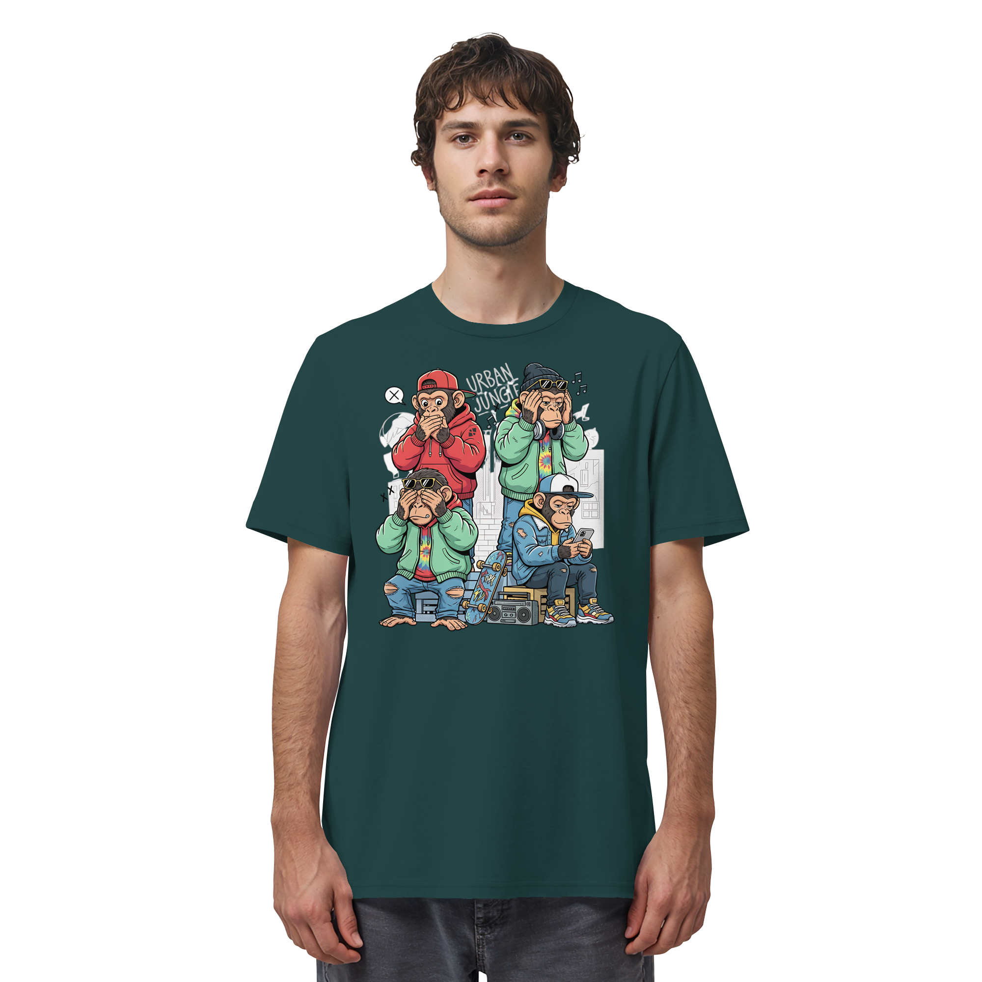 Die vier Stadtaffen - Organic Shirt