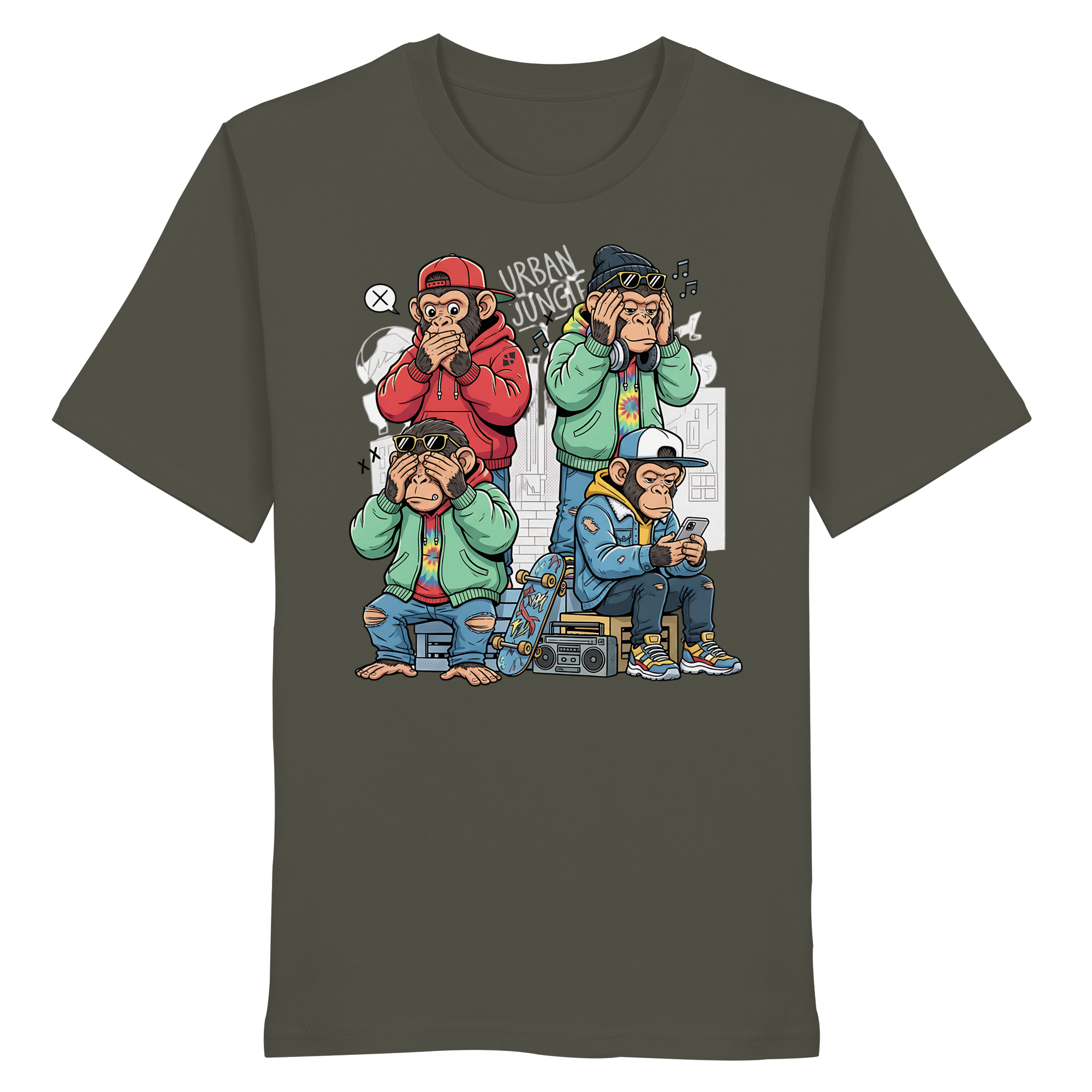 Die vier Stadtaffen - Organic Shirt