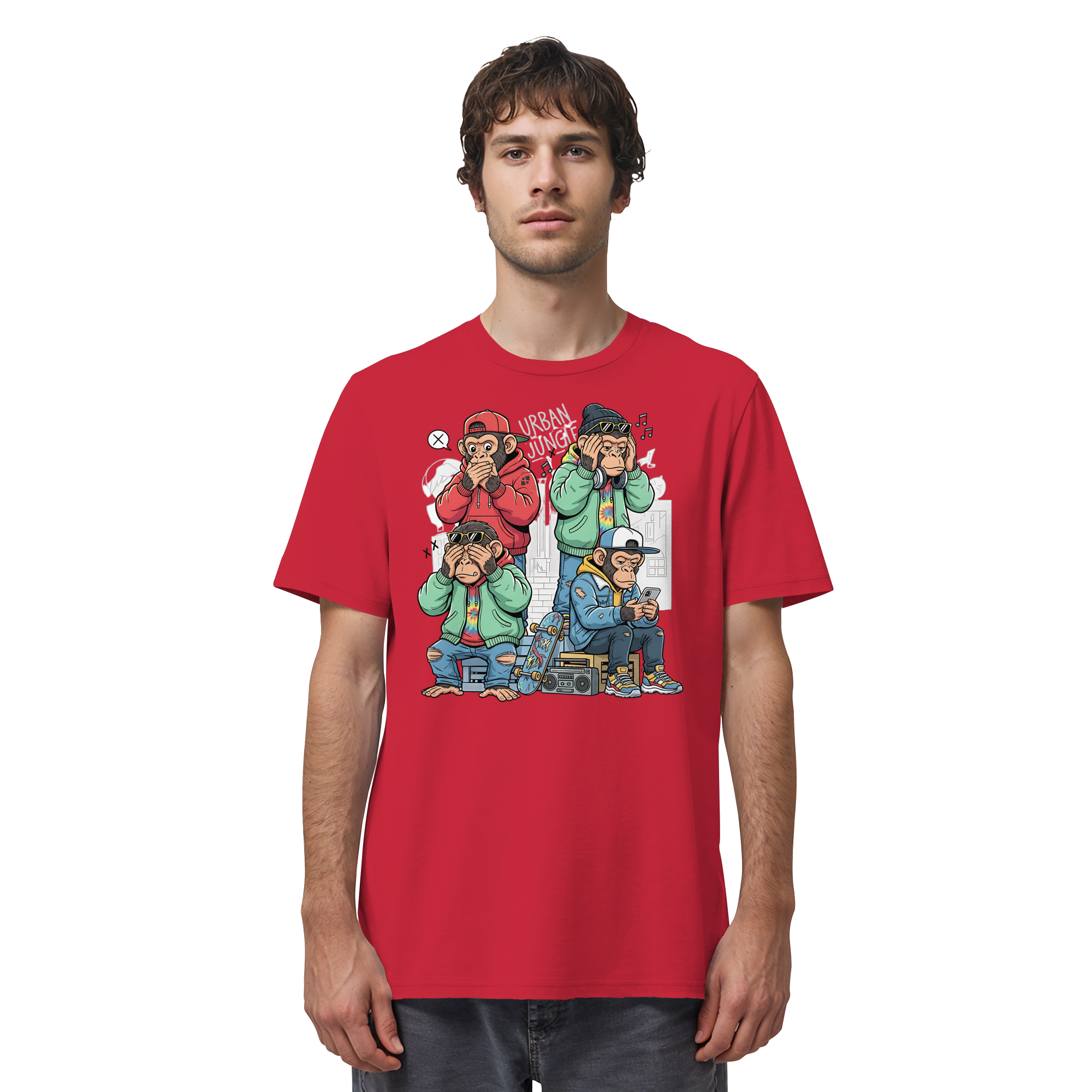 Die vier Stadtaffen - Organic Shirt