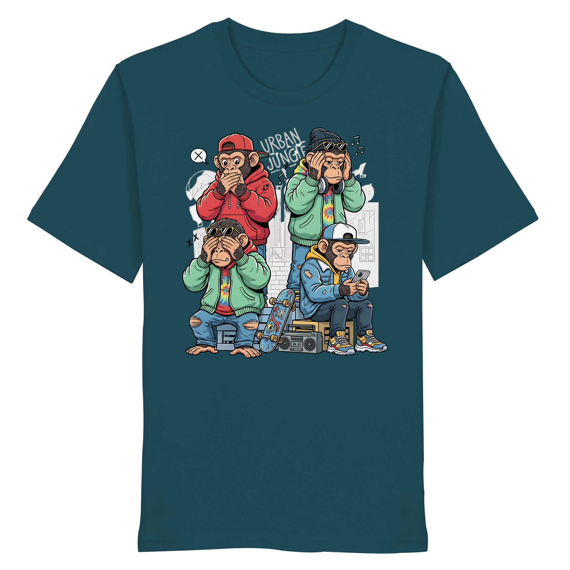 Die vier Stadtaffen - Organic Shirt