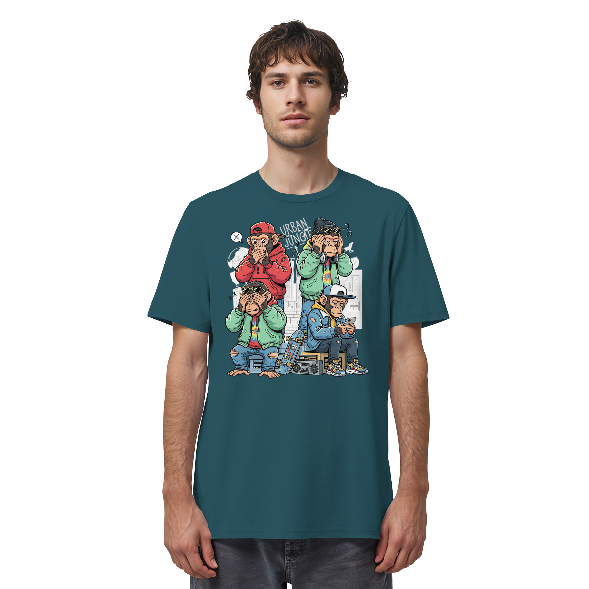 Die vier Stadtaffen - Organic Shirt