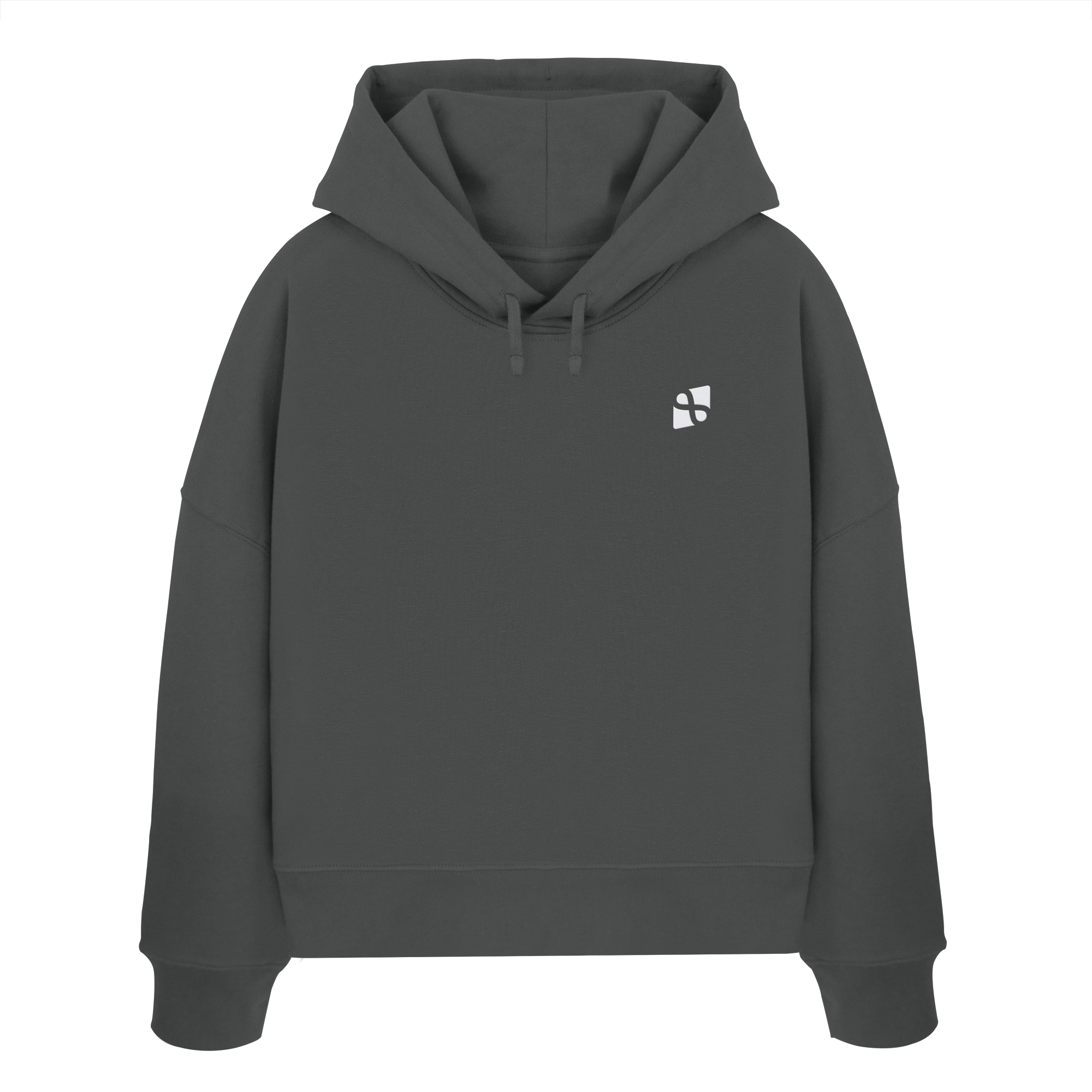 WTF - "Wear The Fair" Print mit besticktem Emblem - Womens Organic Boxcut Hoodie