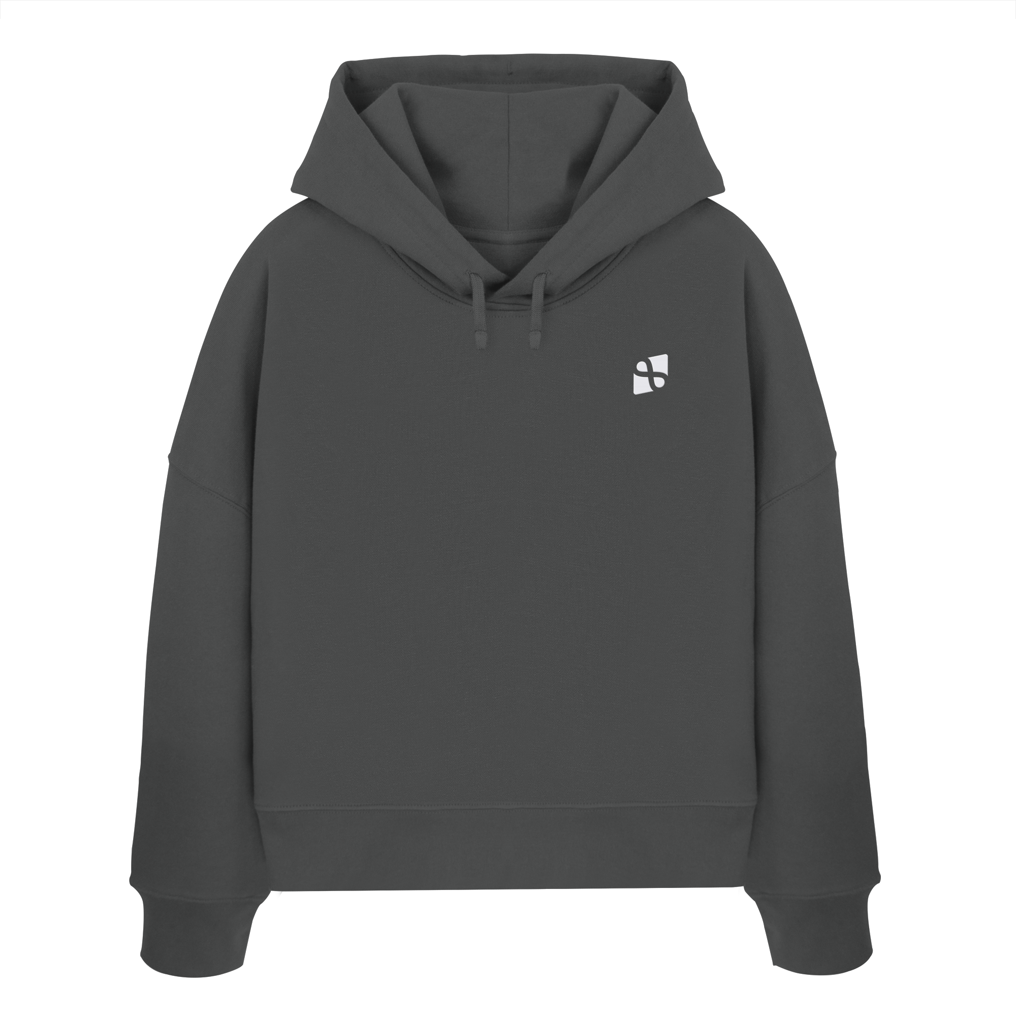 Tannenhäher mit Zirbelnuss + Emblem Stick - Womens Organic Boxcut Hoodie