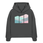 Pastell Mountain - Womens Organic Boxcut Hoodie