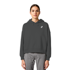 WTF - "Wear The Fair" Print mit besticktem Emblem - Womens Organic Boxcut Hoodie