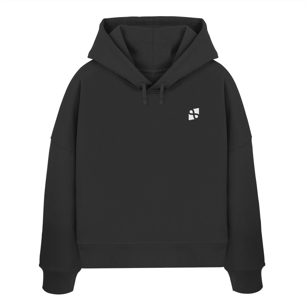 WTF - "Wear The Fair" Print mit besticktem Emblem - Womens Organic Boxcut Hoodie