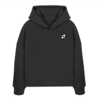 Tannenhäher mit Zirbelnuss + Emblem Stick - Womens Organic Boxcut Hoodie