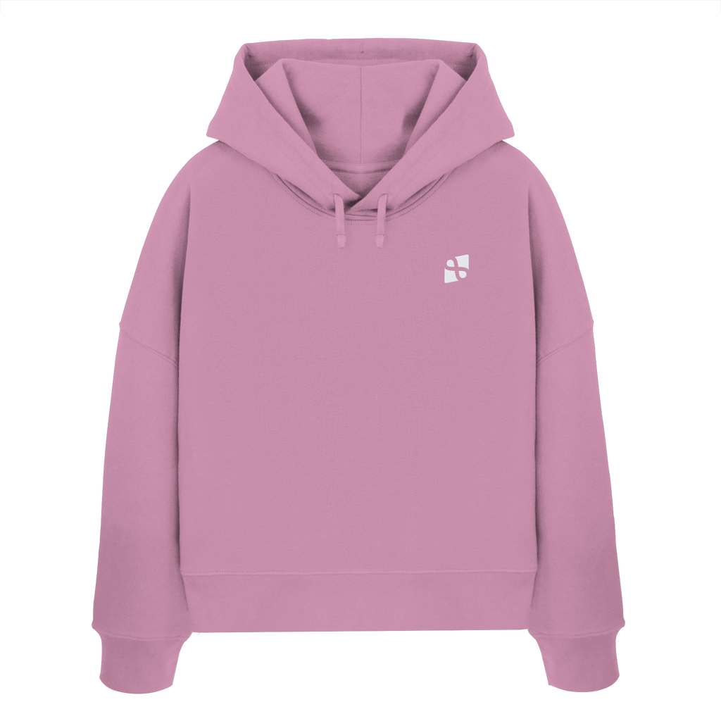WTF - "Wear The Fair" Print mit besticktem Emblem - Womens Organic Boxcut Hoodie