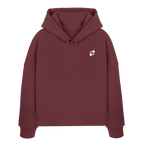 Tannenhäher mit Zirbelnuss + Emblem Stick - Womens Organic Boxcut Hoodie